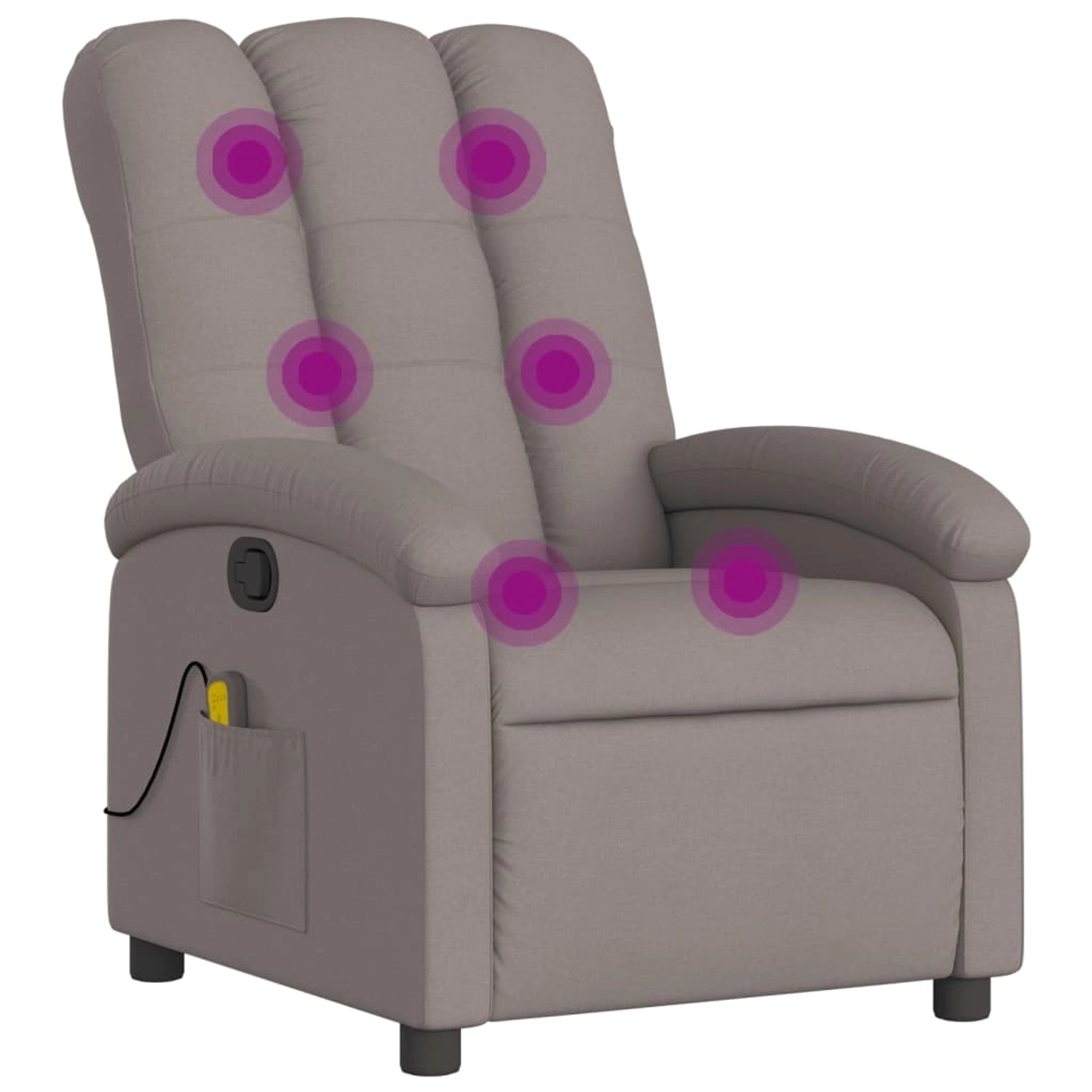 vidaXL Massagesessel Taupe Stoff Modell 2 günstig online kaufen