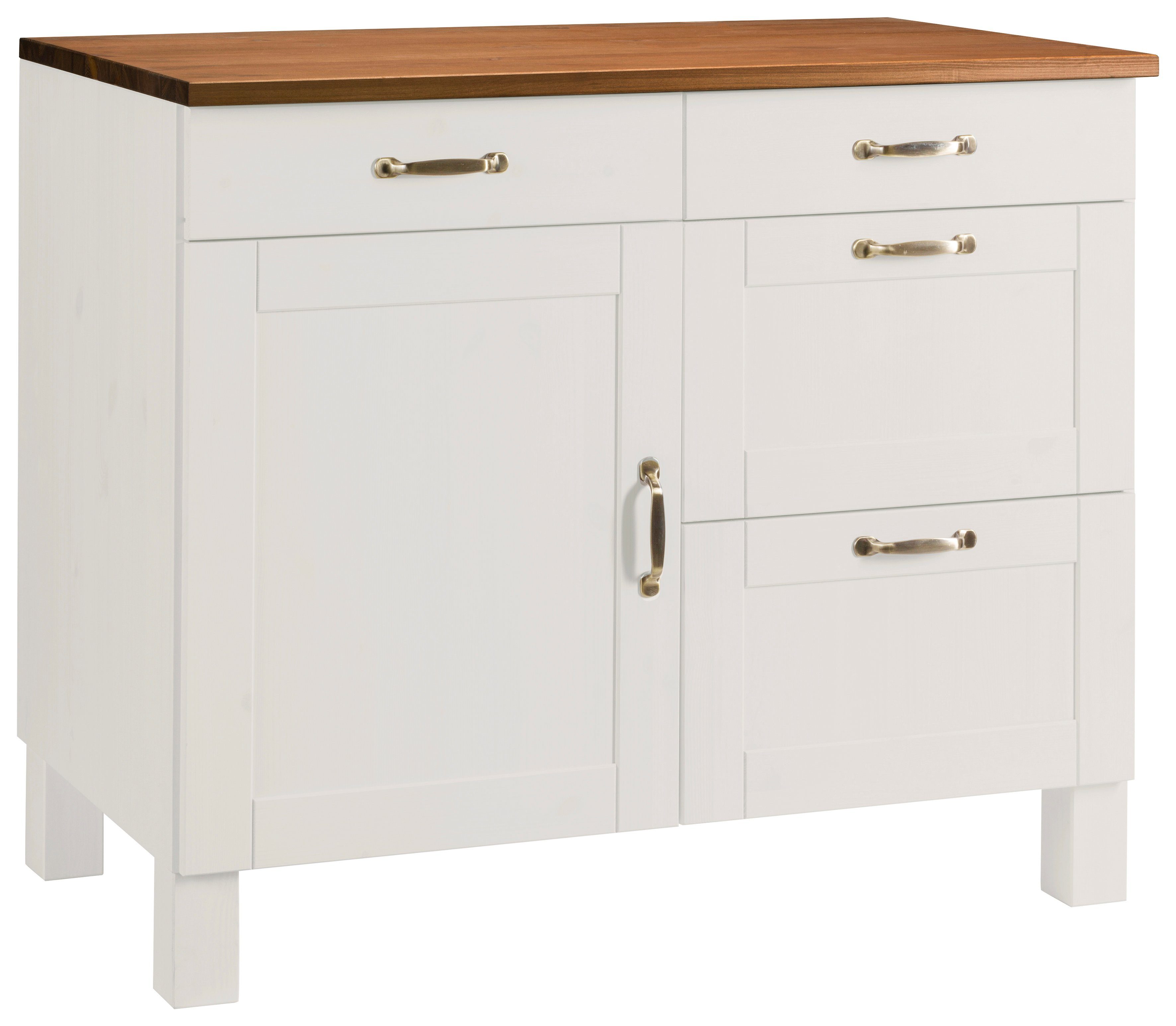 Home affaire Unterschrank "Alby", Breite 100 cm, 1 Tür, 4 Schubladen günstig online kaufen