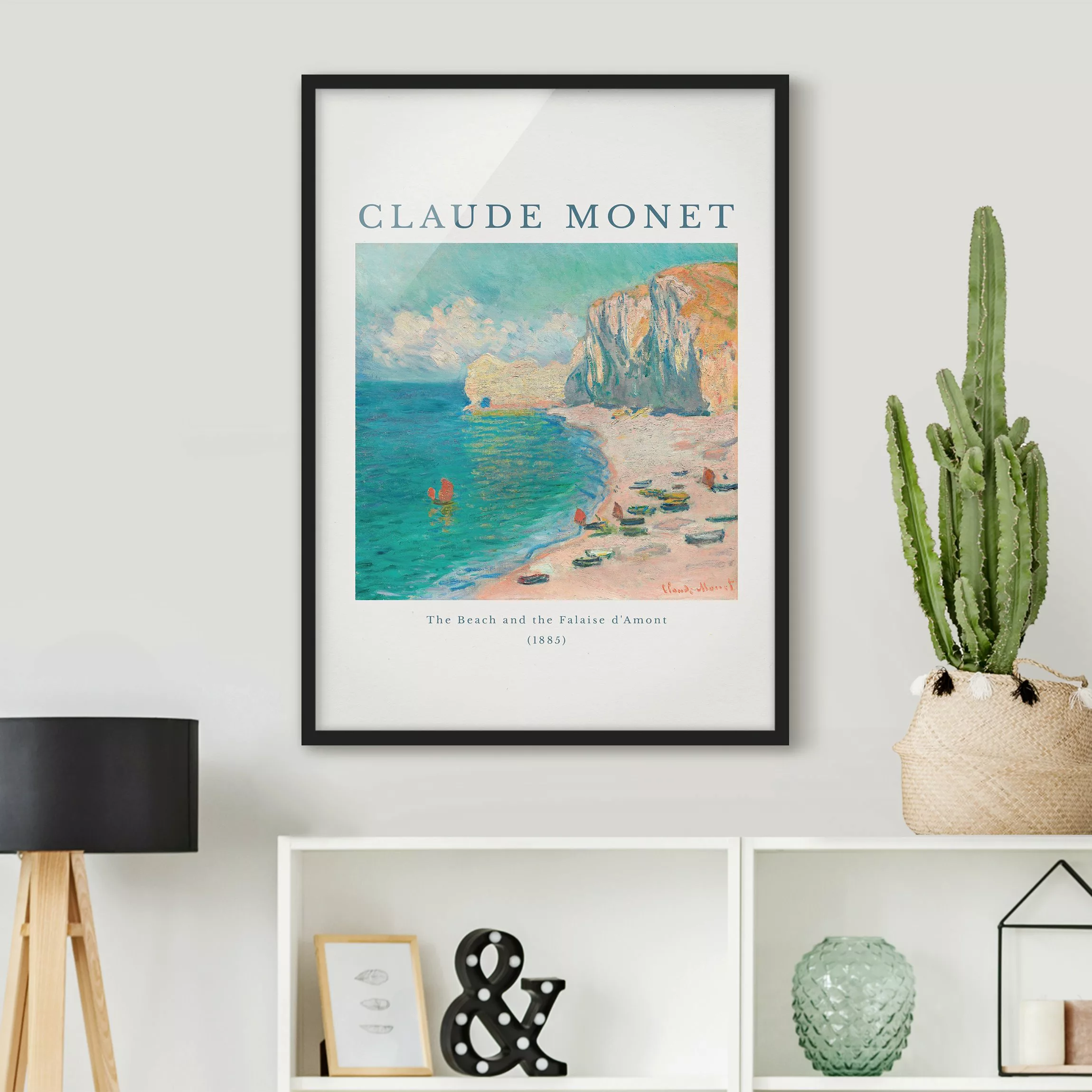 Bild mit Rahmen Claude Monet - Der Strand günstig online kaufen