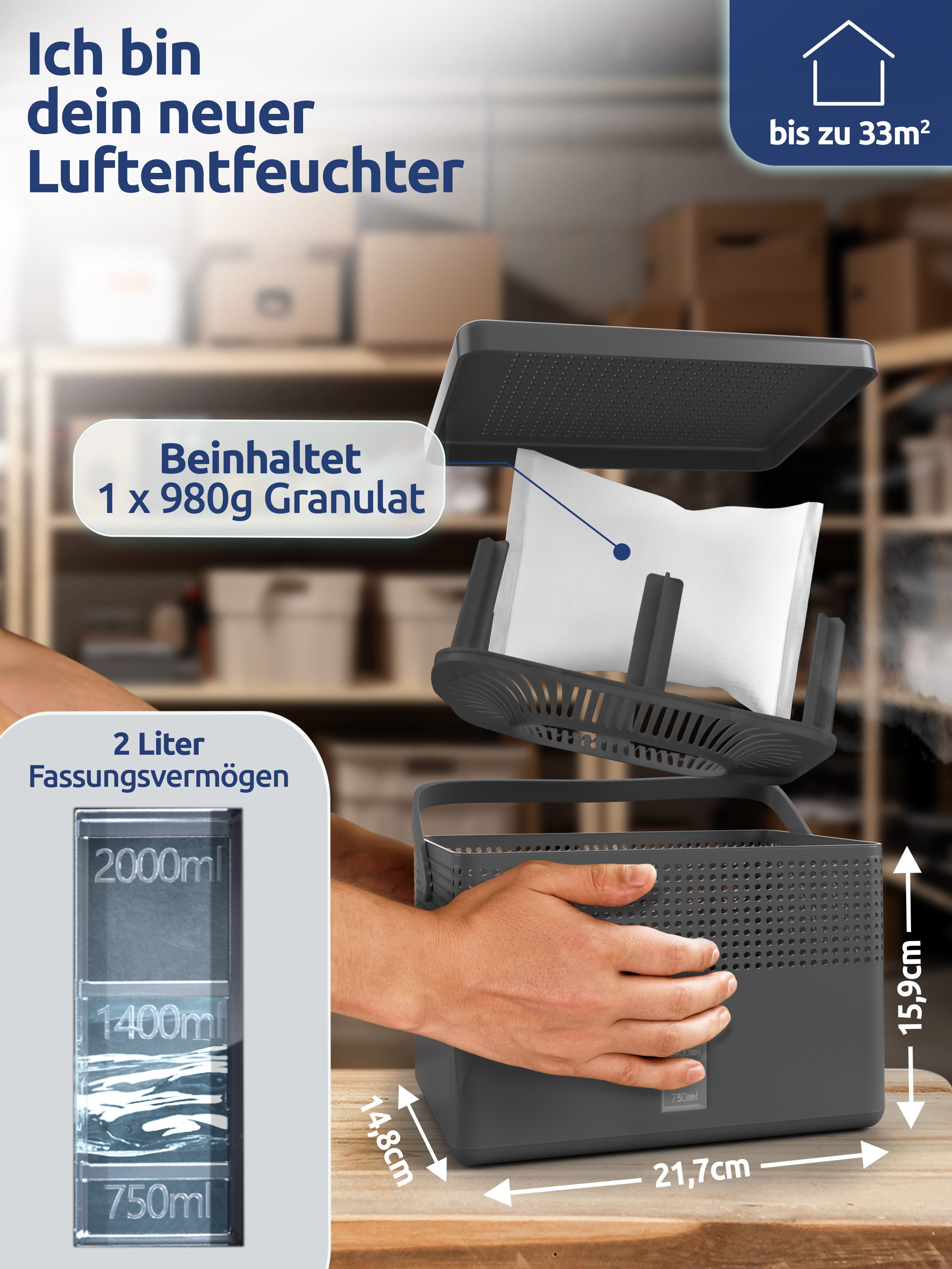 BonAura Luftentfeuchter ohne Strom, für 79 günstig online kaufen