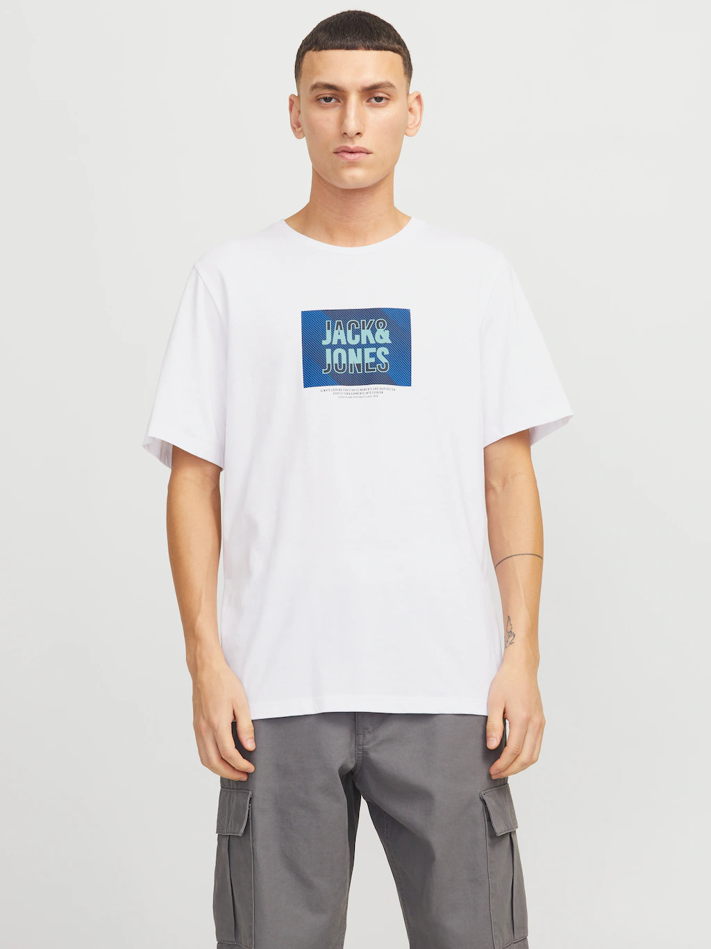 Jack & Jones Print-Shirt "JJHUDSON TEE SS CREW NECK" günstig online kaufen