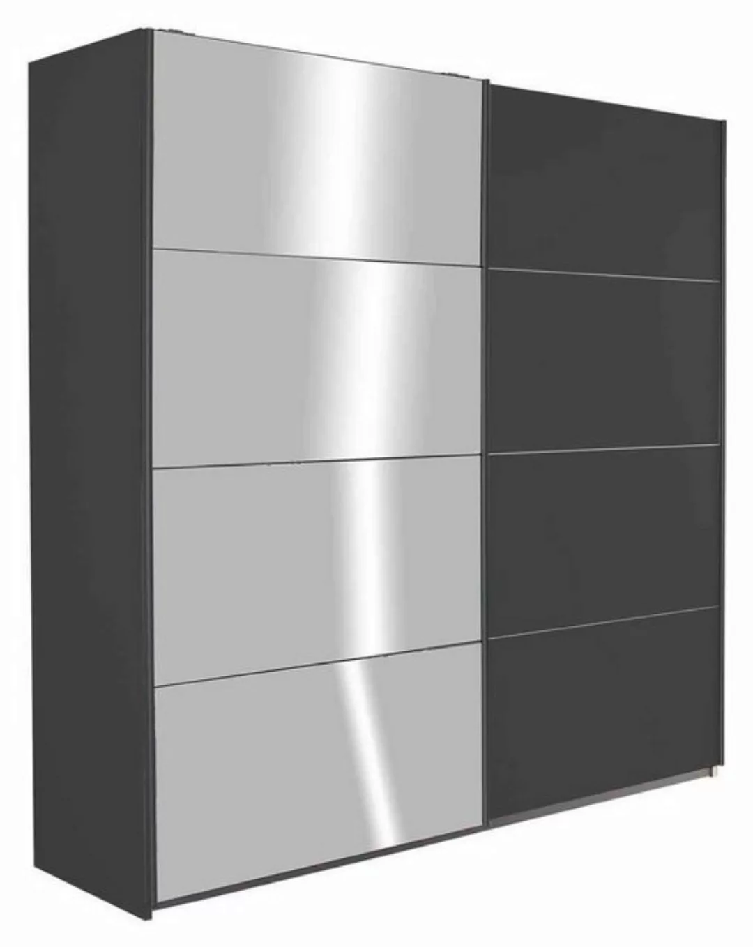 rauch Schwebetürenschrank QUADRA, B 181 cm x H 210 cm, Grau Metallic, 2 Tür günstig online kaufen