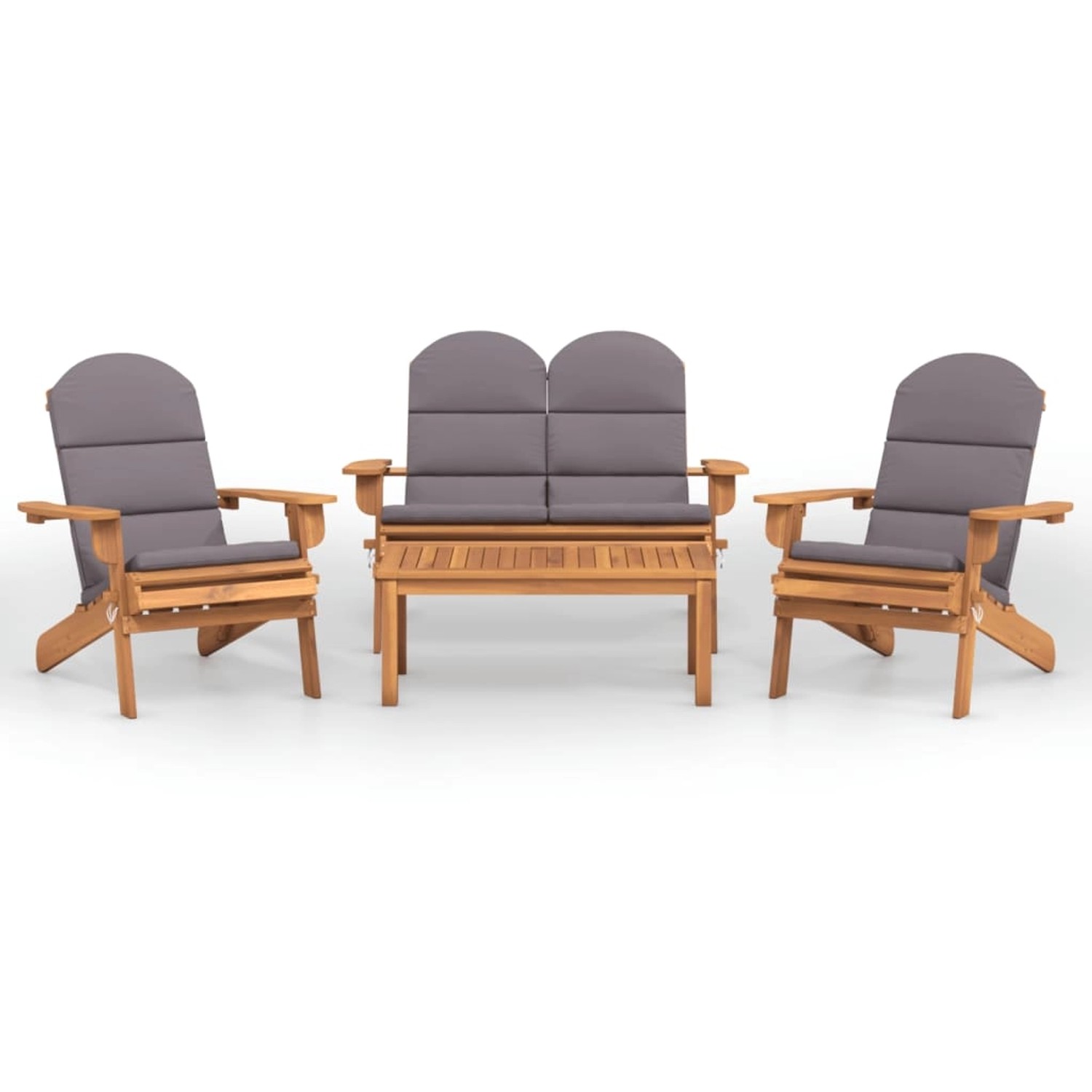 vidaXL 4-tlg Garten-Lounge-Set Adirondack Massivholz Akazie Modell 2 günstig online kaufen