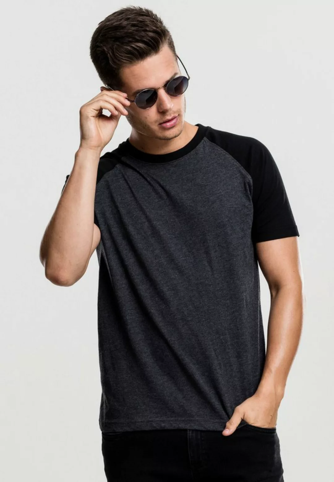 URBAN CLASSICS T-Shirt TB639 - Raglan Contrast Tee cha/blk M günstig online kaufen