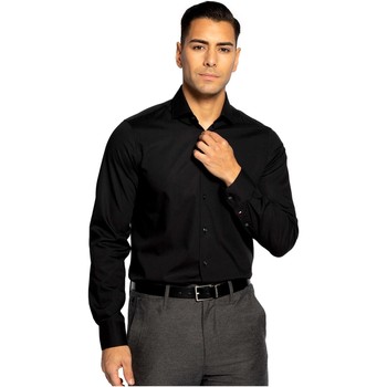 Tommy Jeans  Hemdbluse CAMISA SLIM FIT MANGA LARGA NEGRA HOMBRE   04405078 günstig online kaufen