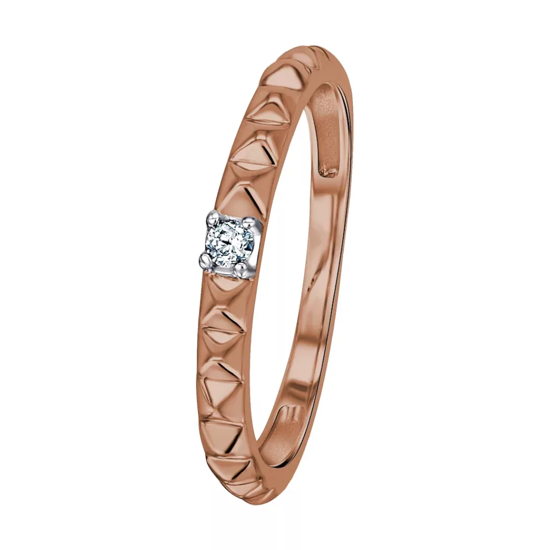 ONE ELEMENT Diamantring "0,04 ct Diamant Brillant Ring 585 Roségold", Damen günstig online kaufen