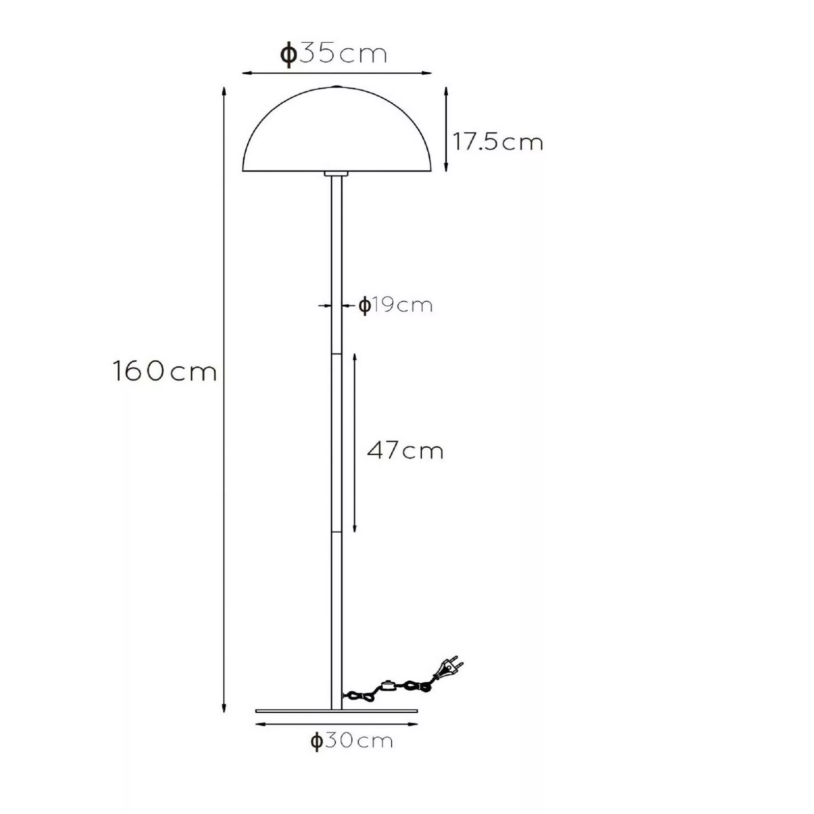 Stehleuchte Siemon aus Stahl, Ø 35 cm, ockergelb günstig online kaufen