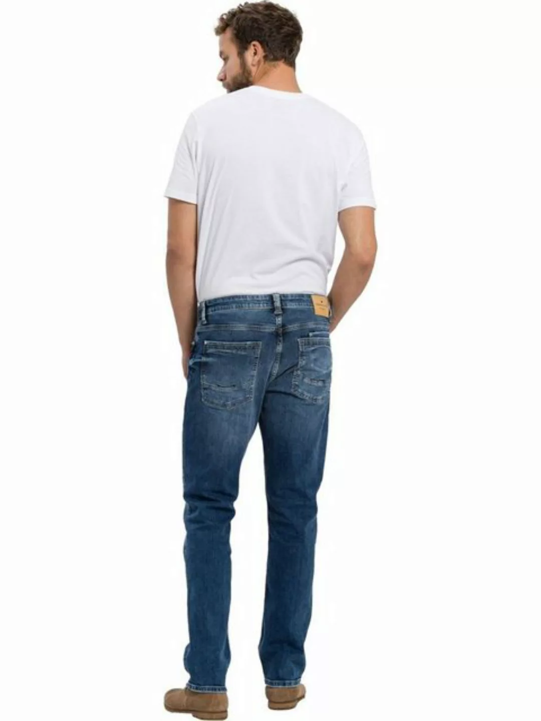 Cross Jeans Herren Jeans Dylan - Regular Fit - Blau - Mid Blue Used günstig online kaufen