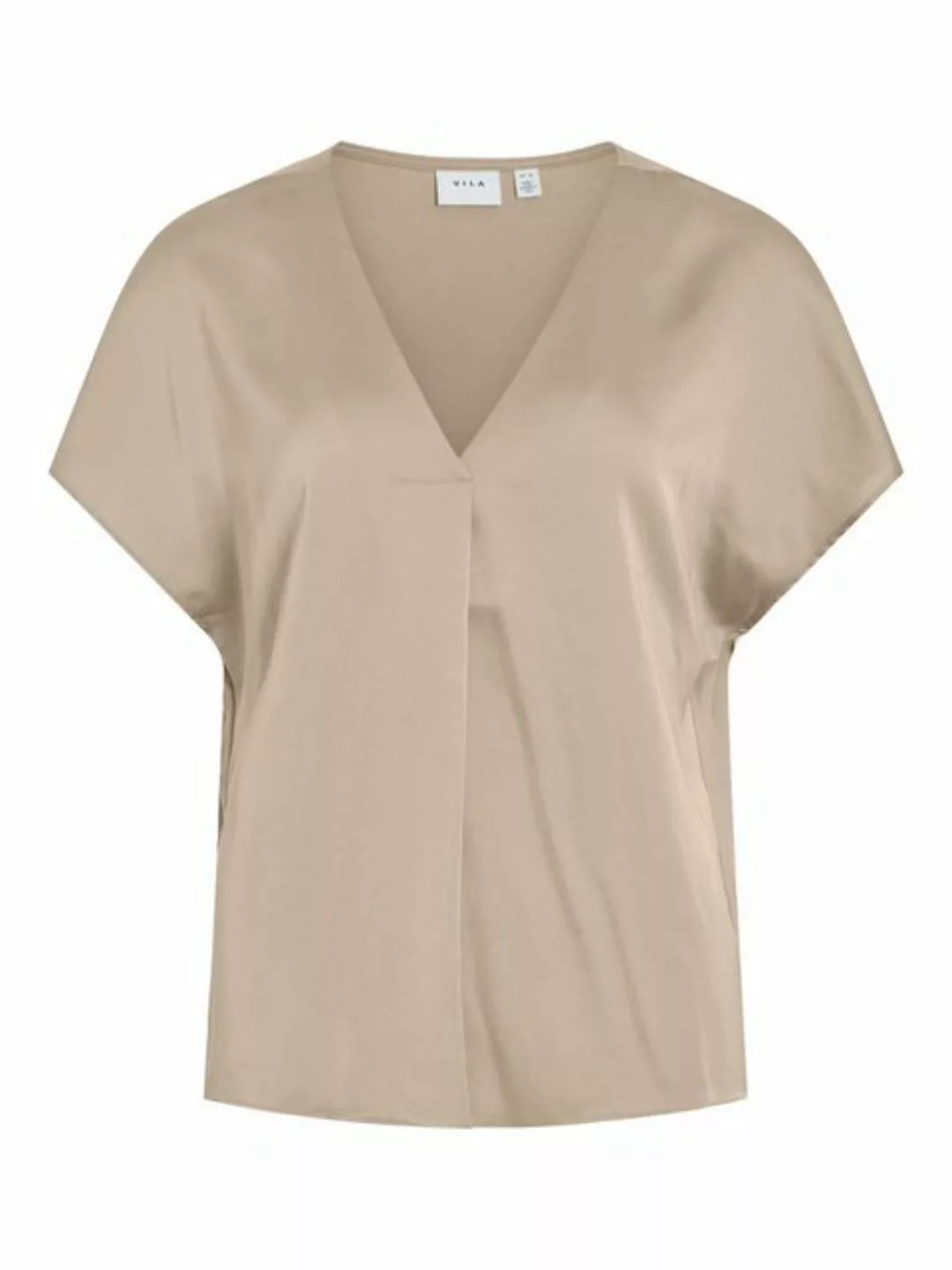 Vila V-Shirt VIELLETTE V-NECK S/S SATIN TOP - NOOS günstig online kaufen