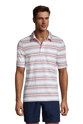 Poloshirt mit Slub-Struktur, Herren, Größe: XXL Normal, Orange, Jersey, by günstig online kaufen