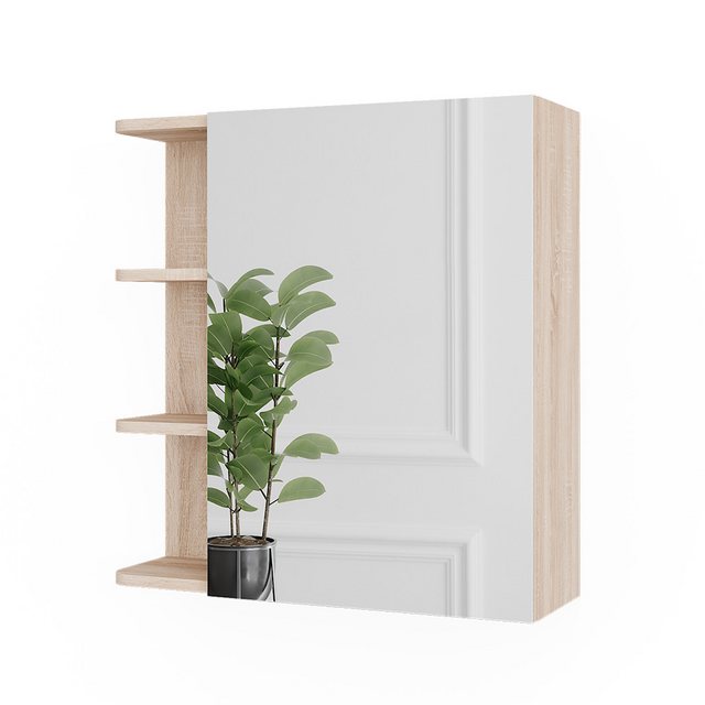 Vicco Badezimmerspiegelschrank Fynn, Sonoma, 62 x 64 cm günstig online kaufen