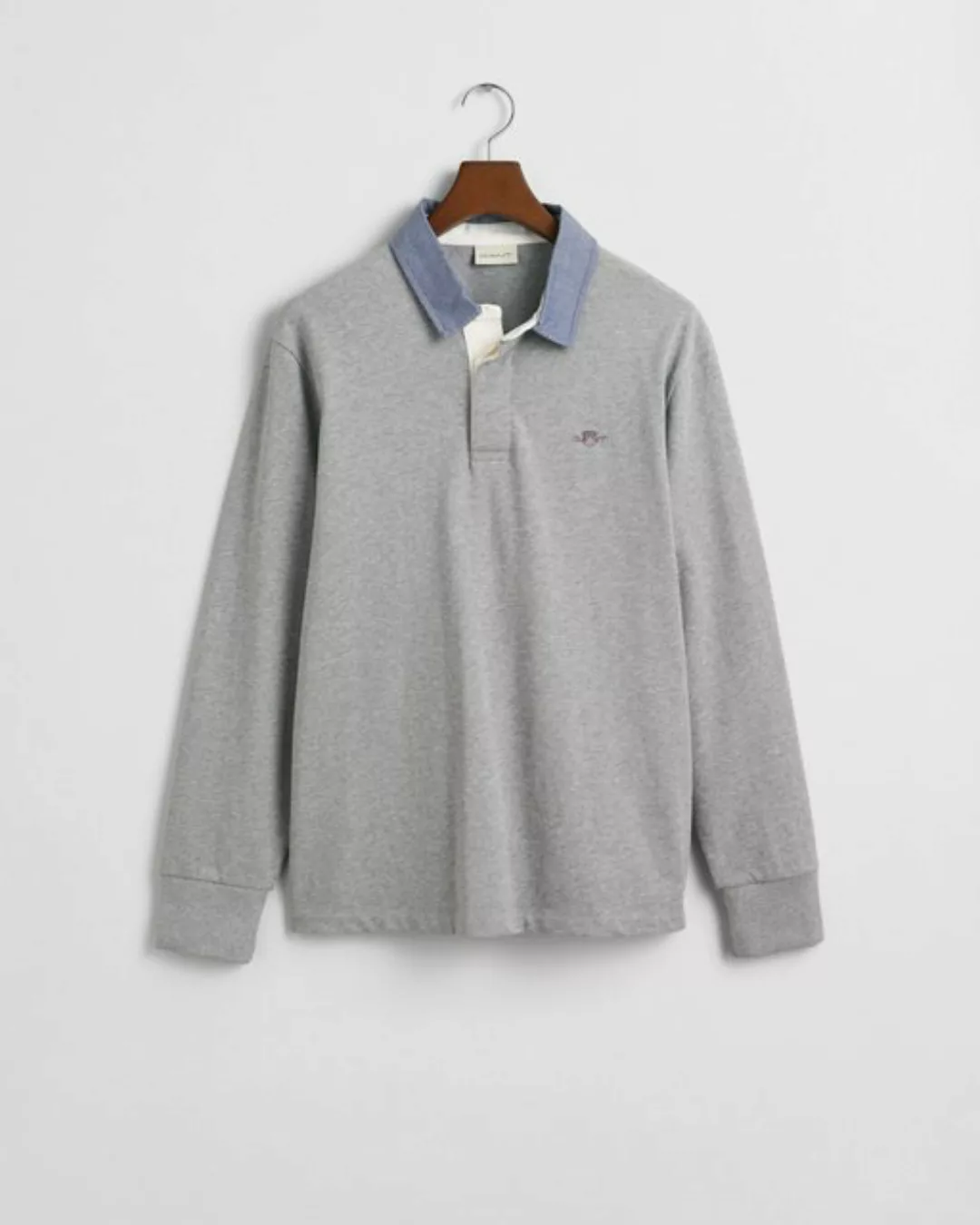 Gant Langarm-Poloshirt REG CHAMBRAY HEAVY RUGGER günstig online kaufen