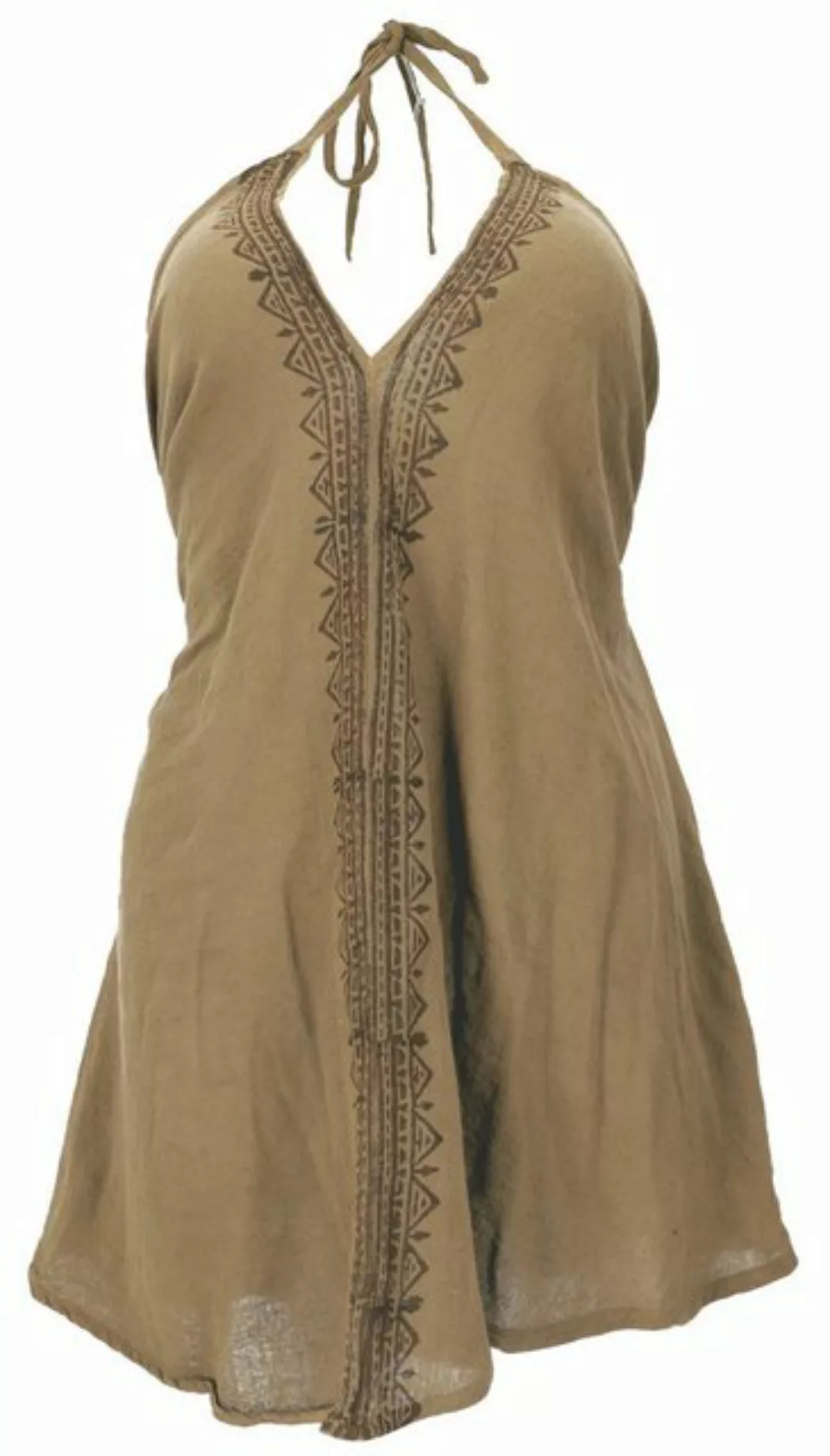 Guru-Shop Midikleid Boho Minikleid, Neckholder Kleid, Longtop -.. alternati günstig online kaufen