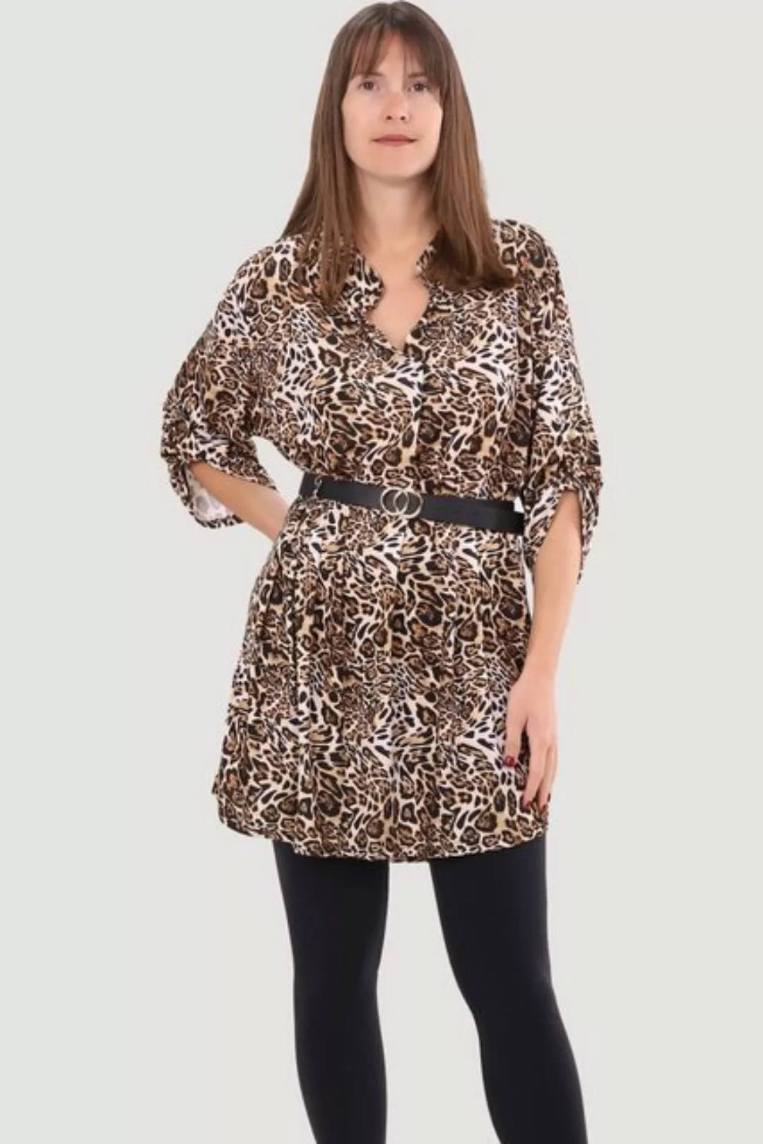 malito more than fashion Druckkleid 23203 Animalprint Kleid Tunika Bluse mi günstig online kaufen