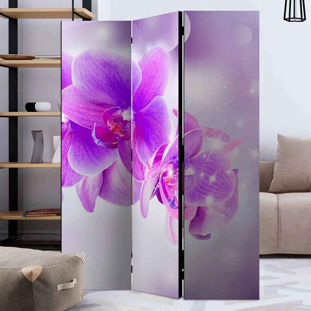 Paravent floral mit Phalaenopsis Motiv Pink günstig online kaufen