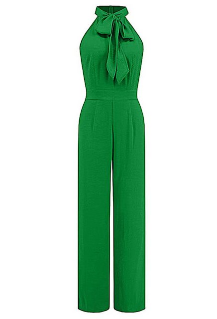 CHENIN 7/8-Overall Jumpsuit Ärmellos Revers Schleife Gerades Bein Hose Somm günstig online kaufen