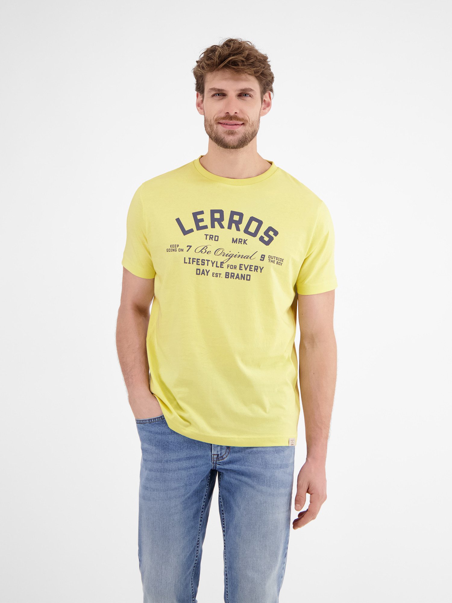 LERROS T-Shirt "LERROS Sommerliches T-Shirt mit Print" günstig online kaufen