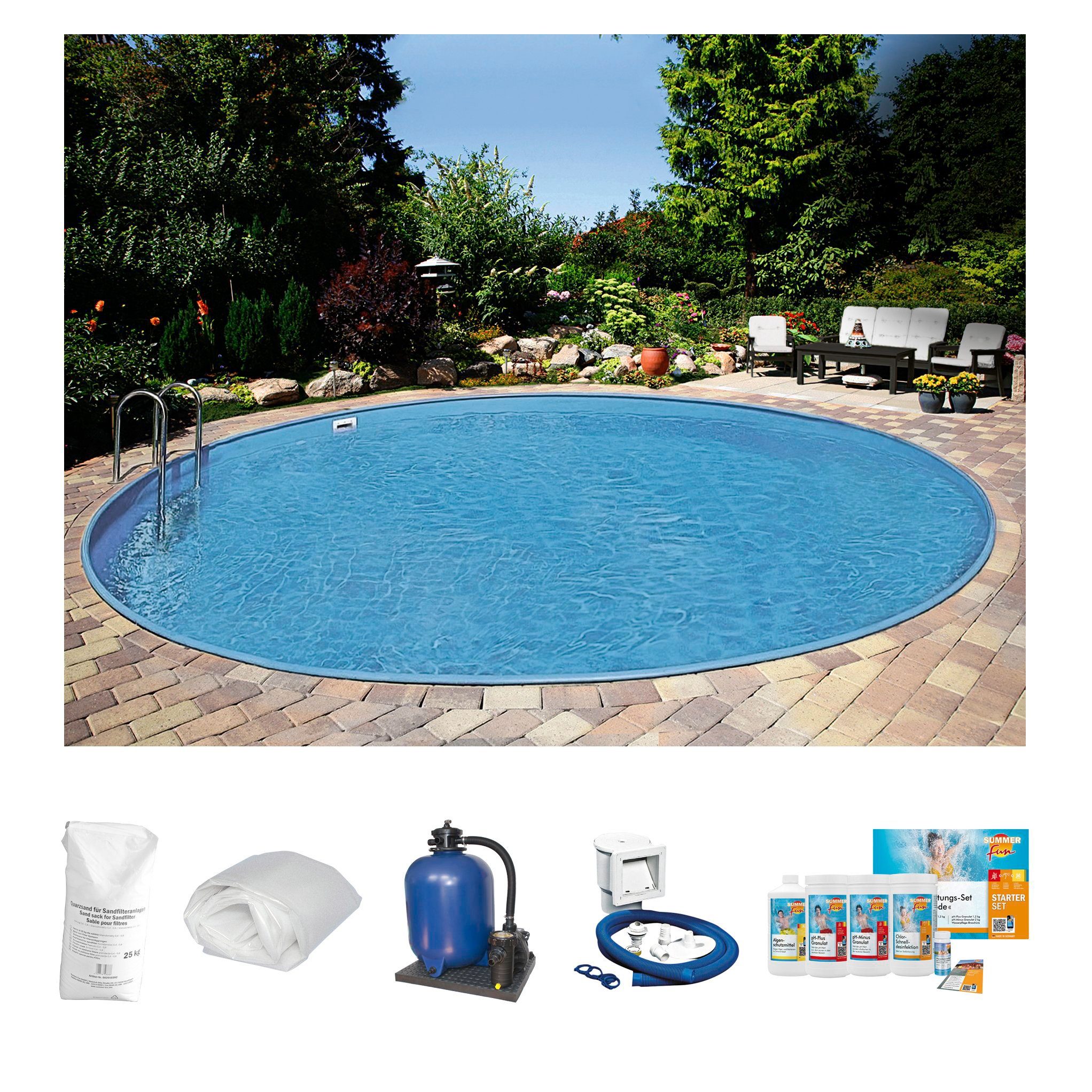 Clear Pool Rundpool "PREMIUM IBIZA", (Set, 6 tlg.), inkl. umfangreichem Zub günstig online kaufen