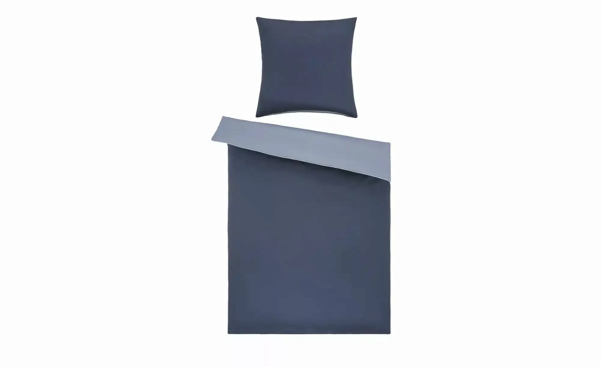 como Satin Wende-Bettwäsche  Satin Piping ¦ blau ¦ Maße (cm): B: 135 Bettwa günstig online kaufen