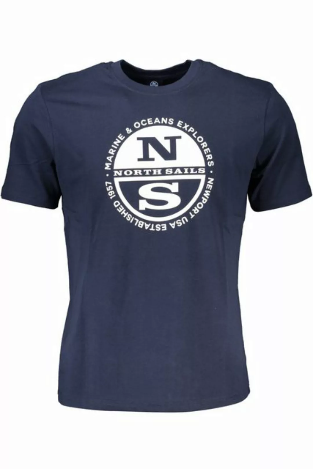 North Sails T-Shirt Blaues Herren Kurzarm-T-Shirt mit Rundhals und günstig online kaufen