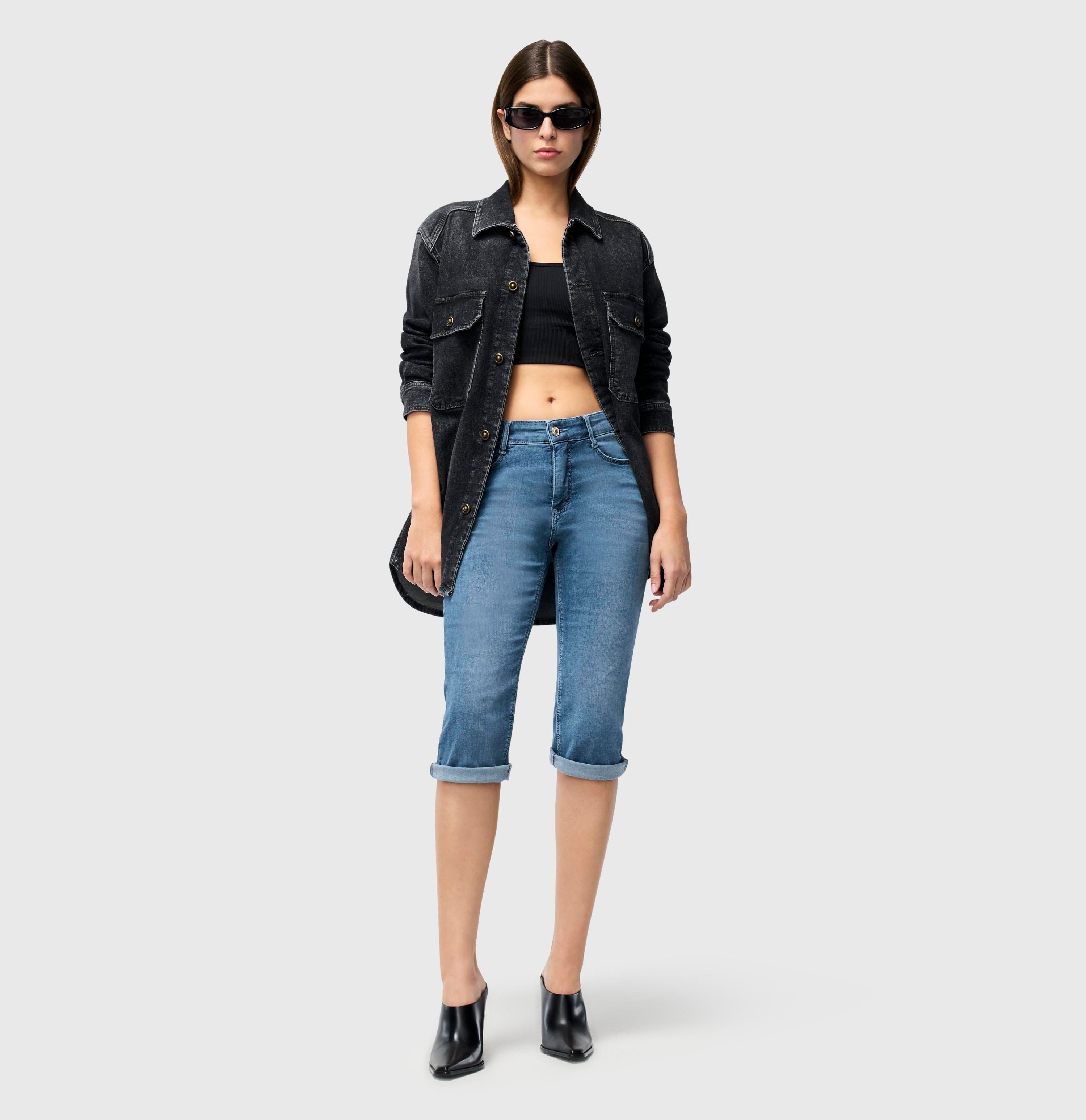 MAC Caprijeans "Dream-Sum", Bequemer Sitz mit krempelbarem Saum günstig online kaufen