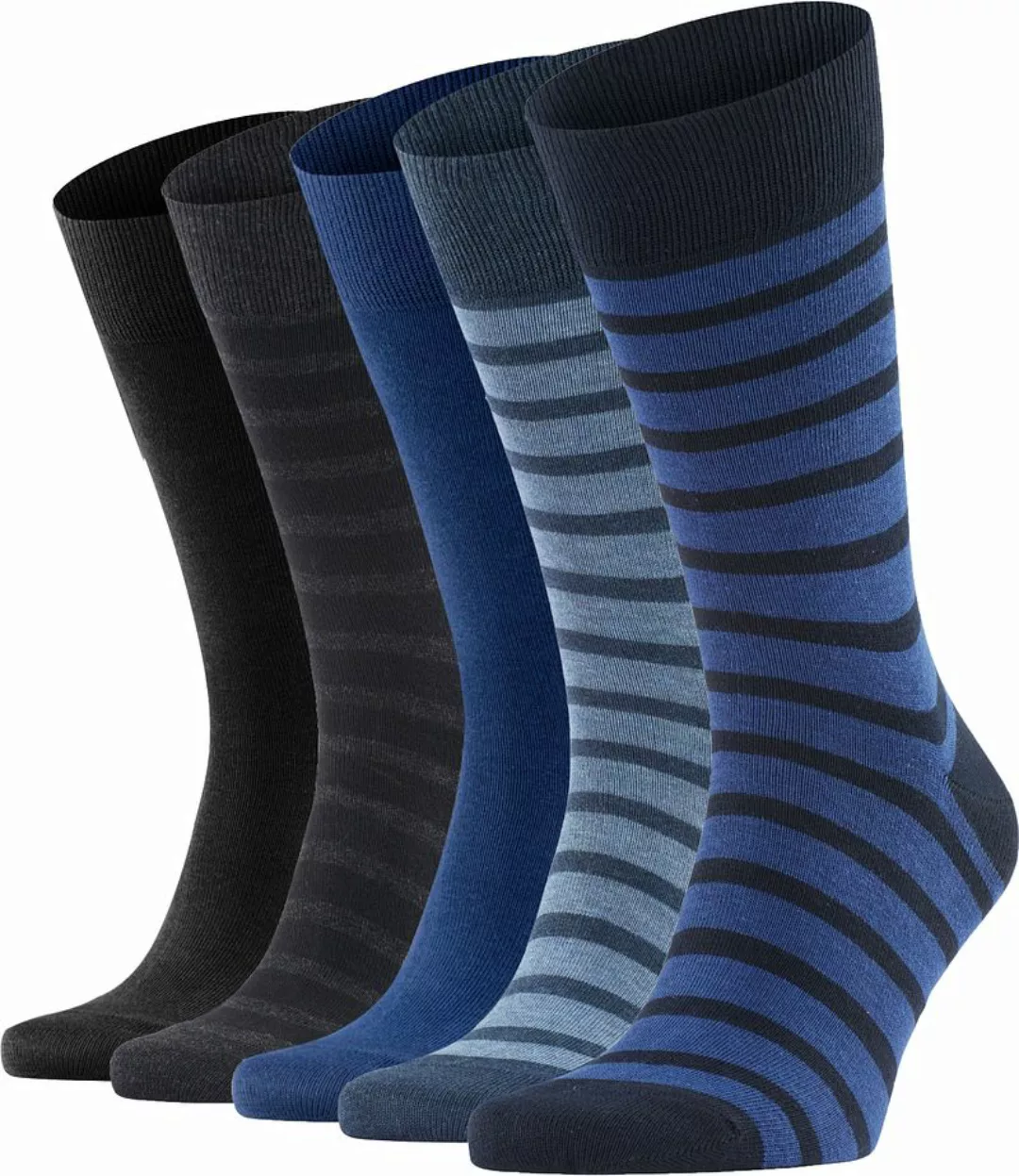 Falke Happy Socken 5 Paar Blau - Größe 43-46 günstig online kaufen