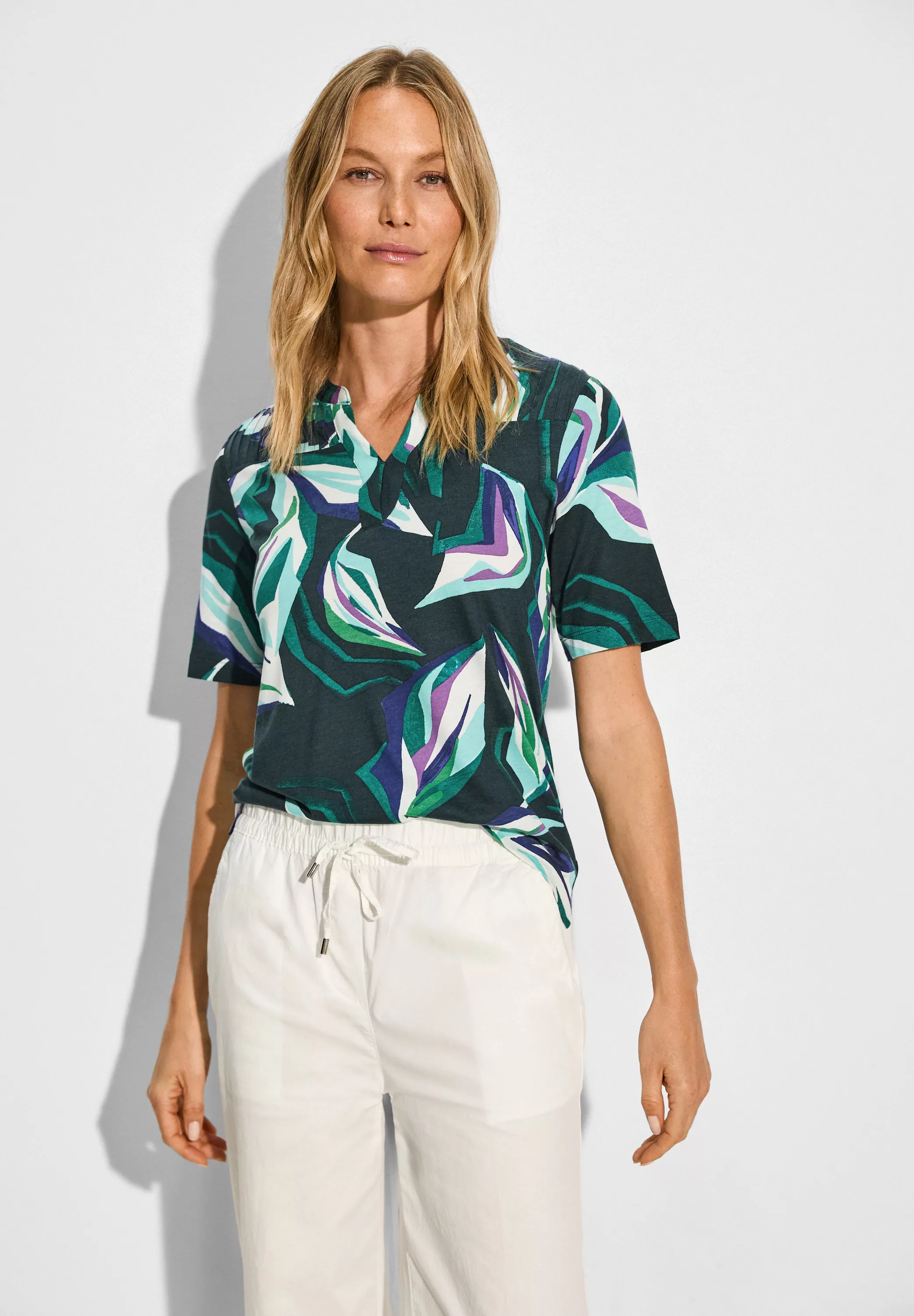 Cecil Kurzarmshirt - Damen kurzarm Shirt -  Tunika-Shirt mit Print günstig online kaufen