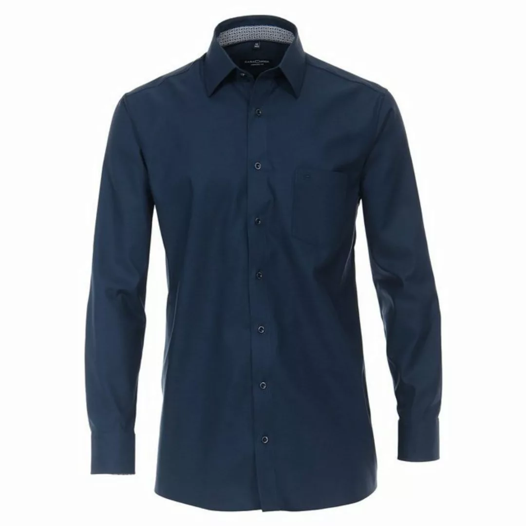 CASAMODA Langarmhemd Große Größen bügelfreies Langarmhemd dunkelblau Strukt günstig online kaufen