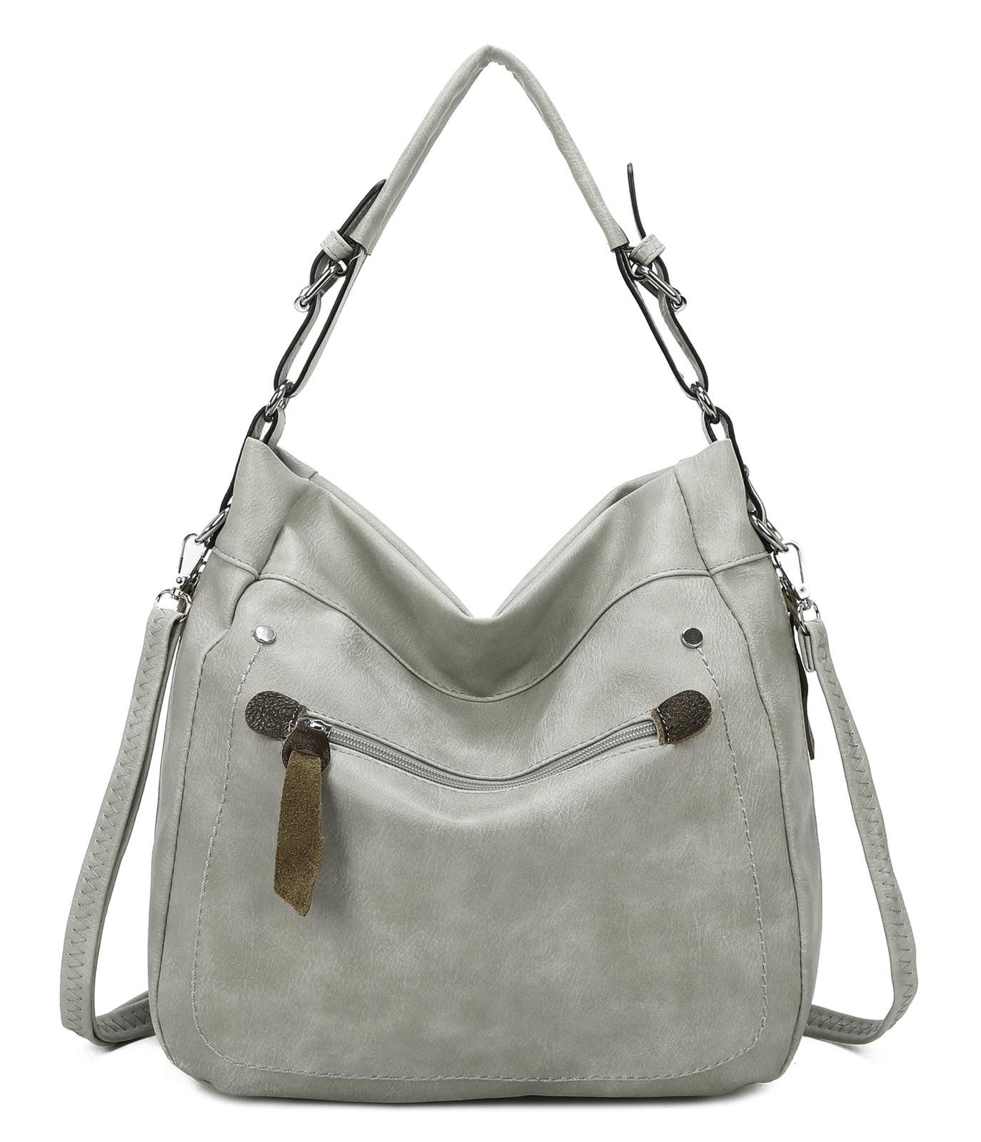 ITALYSHOP24 Schultertasche Damen Tasche Shopper Hobo-Bag günstig online kaufen