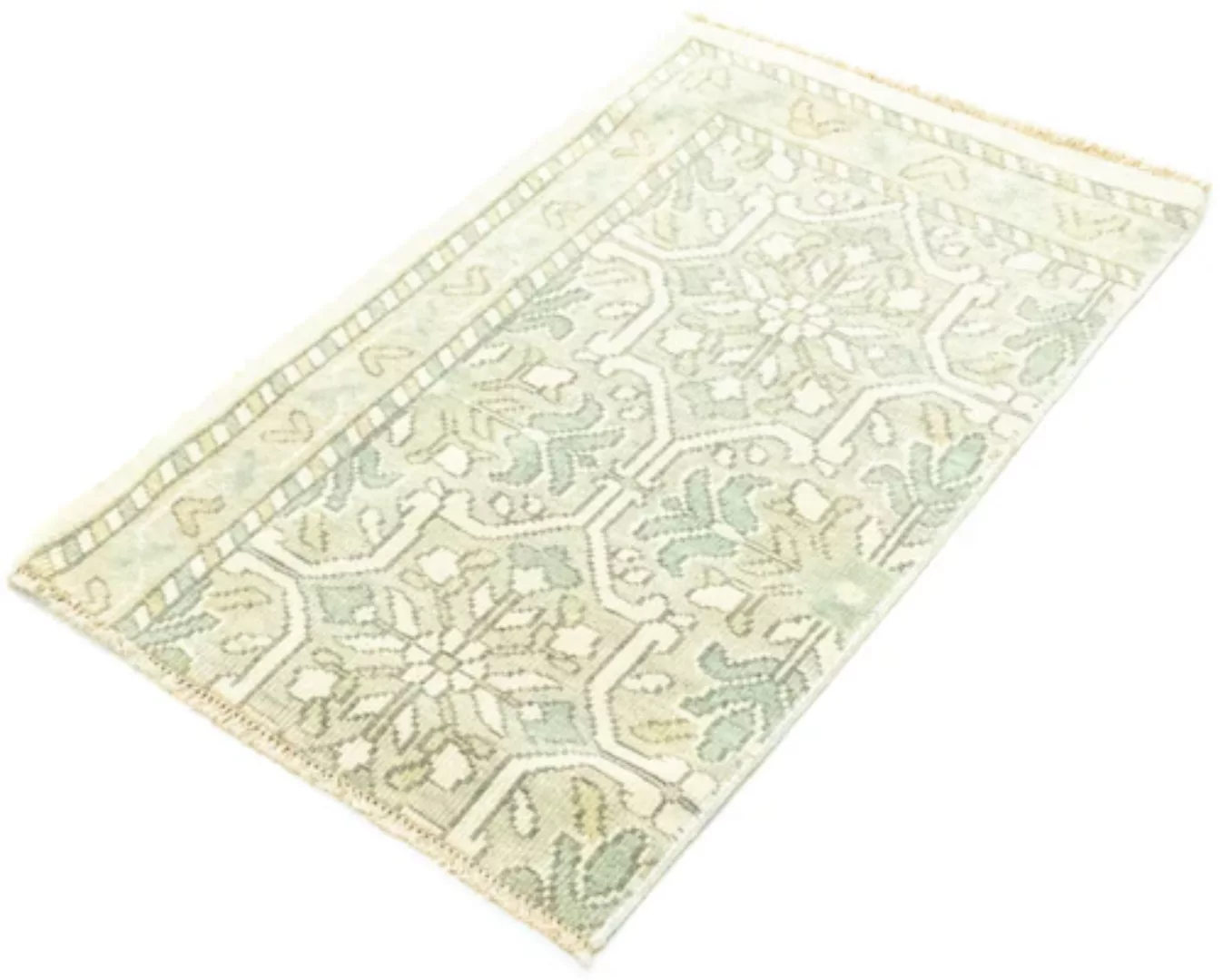 morgenland Wollteppich »Designer Teppich handgeknüpft beige«, rechteckig günstig online kaufen