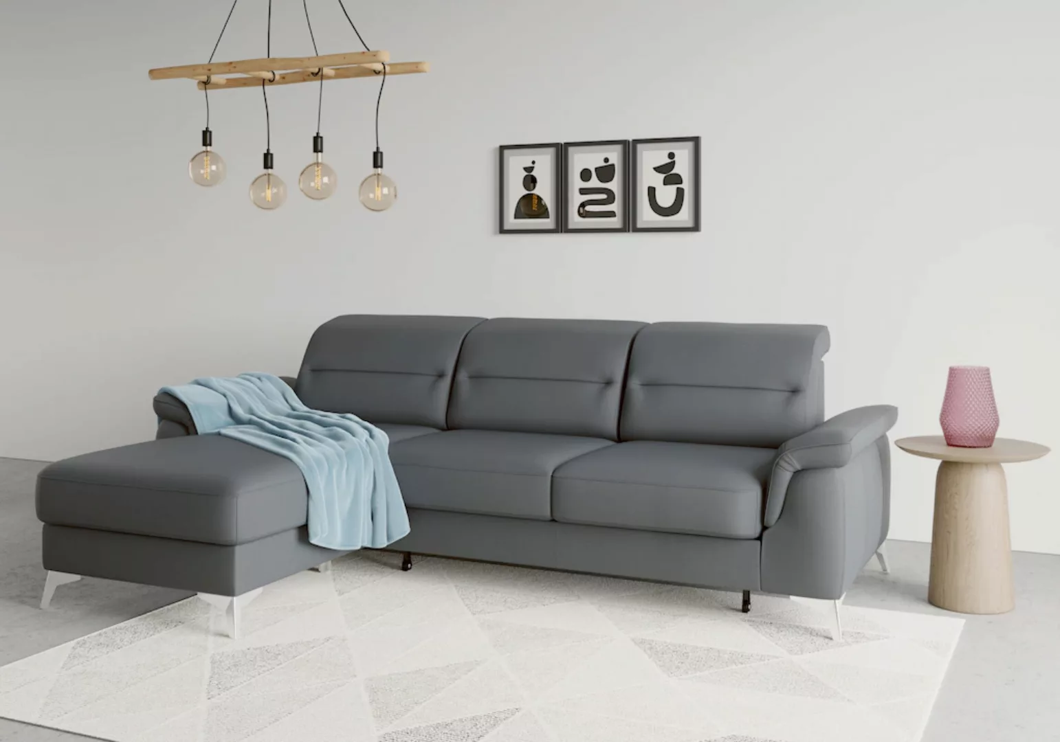 sit&more Ecksofa "Sinatra L-Form", mit Recamiere, optinal mit Kopfteilverst günstig online kaufen