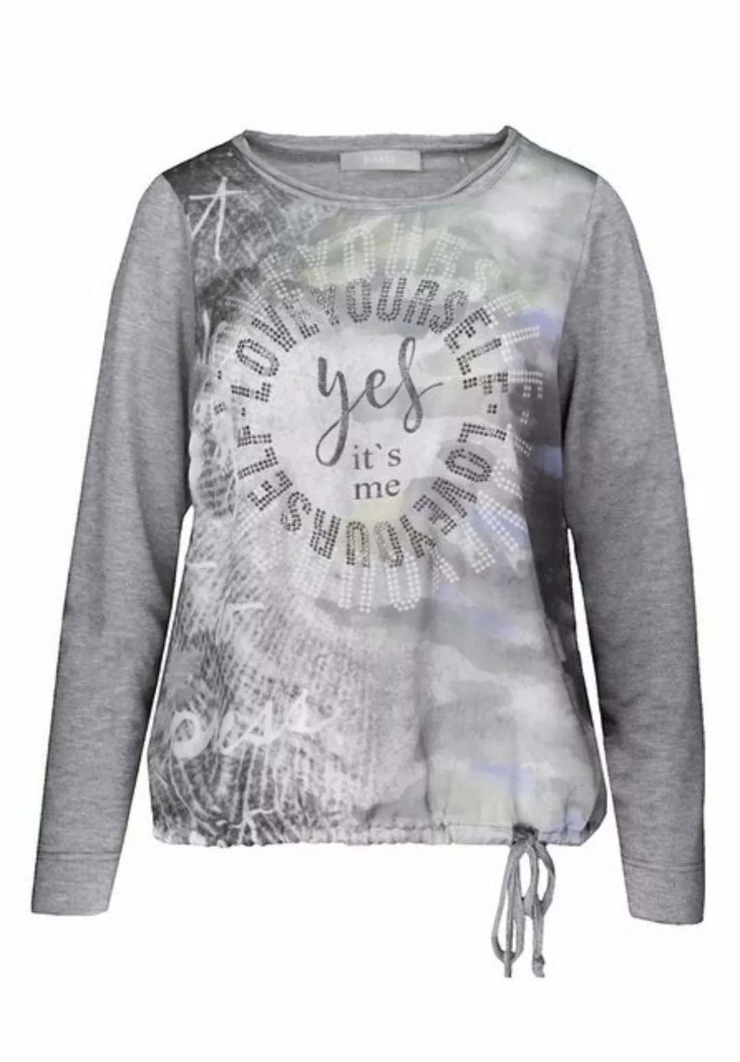 bianca Print-Shirt VALEA mit Frontmotiv und Wording mit Metallic-Effekt günstig online kaufen