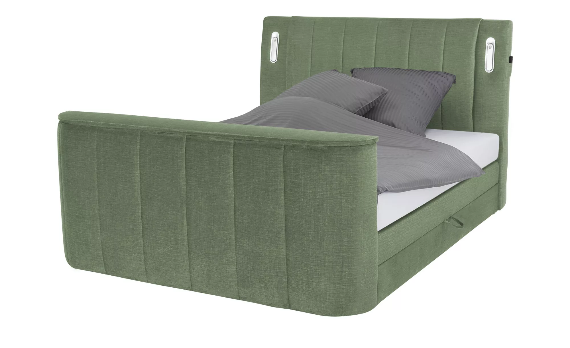 Boxspringbett  Hertfordshire ¦ grün ¦ Maße (cm): B: 186 H: 126 Betten > Box günstig online kaufen