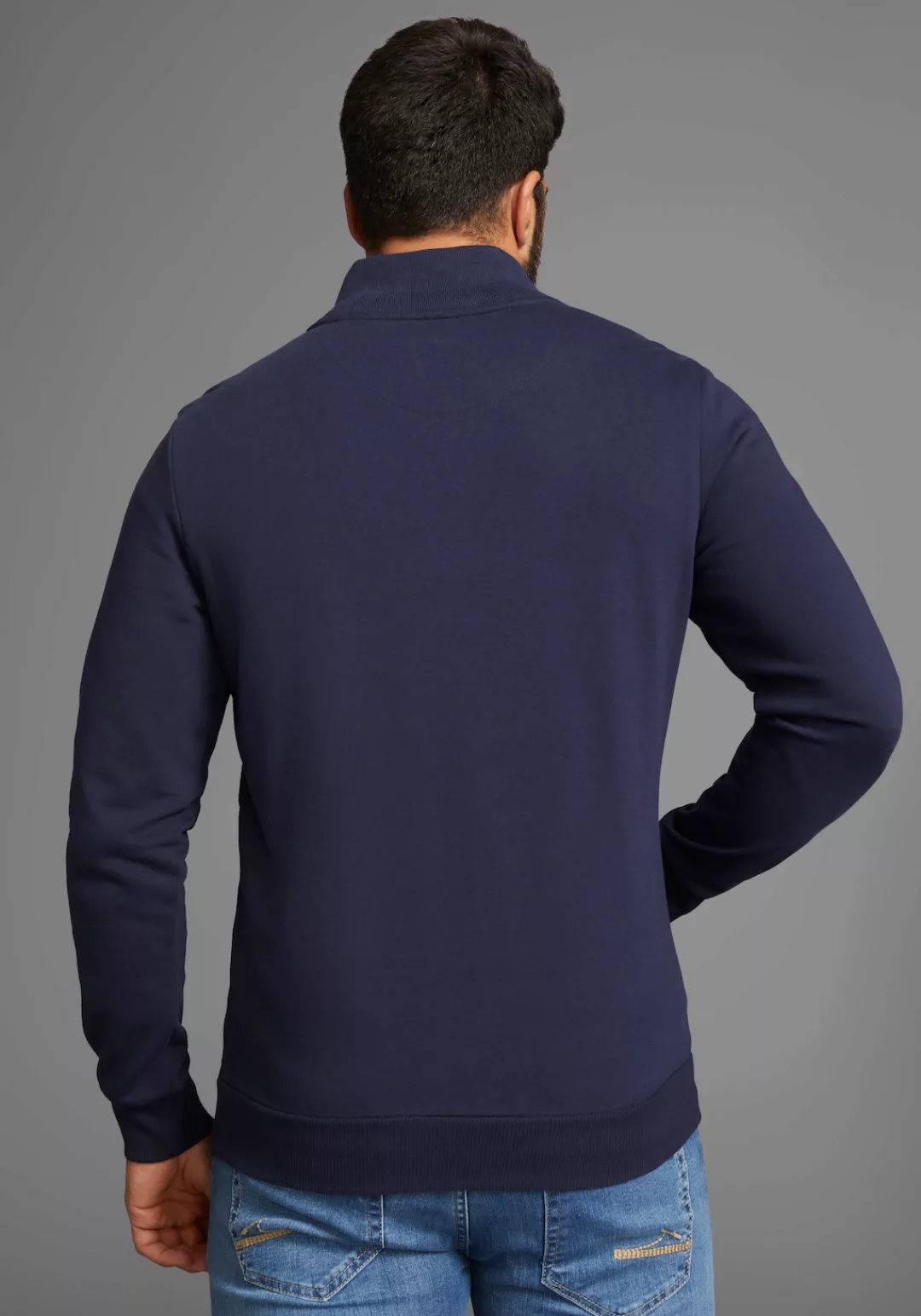 DELMAO Sweatshirt mit Henley Kragen - NEUE KOLLEKTION günstig online kaufen