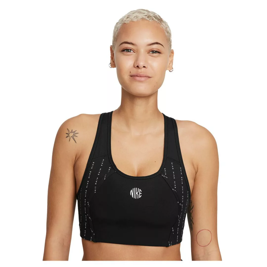 Nike Dri Fit Swoosh Icon Clash Medium Support Sport-bh XS Black / White / W günstig online kaufen