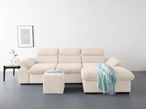 COTTA Ecksofa "Lola", (Set, mit Hocker) günstig online kaufen