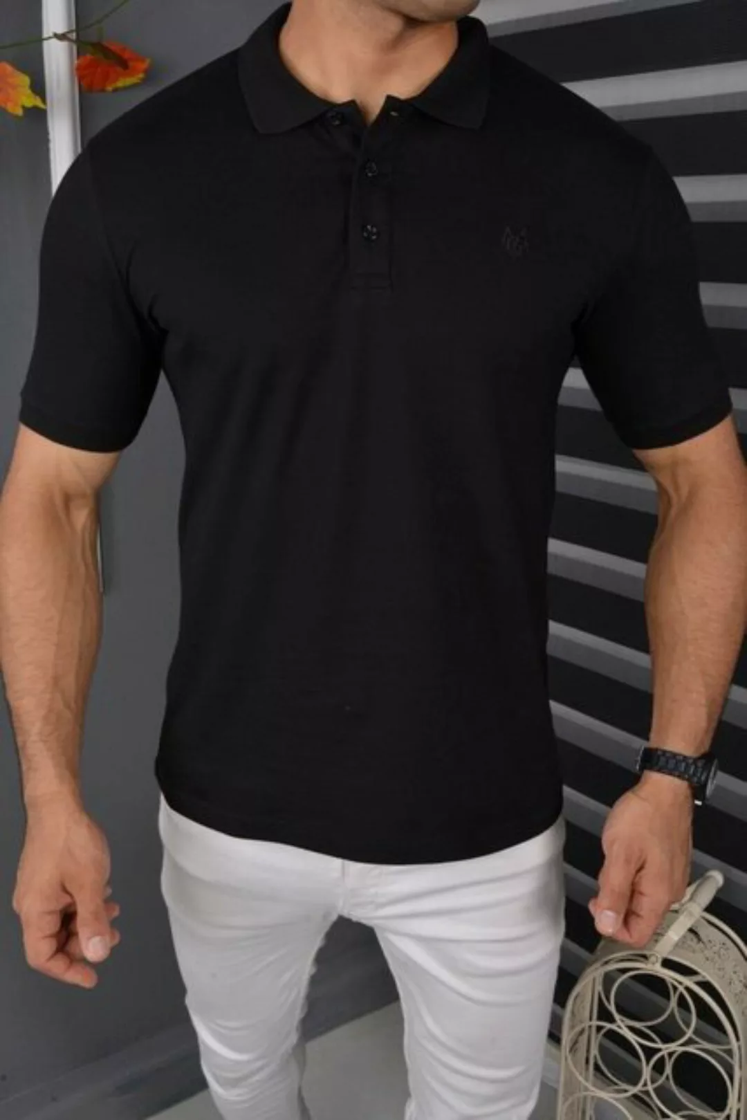 Megaman Jeans Poloshirt Poloshirt Herren Polohemd mit Kragen Kurzarm Premiu günstig online kaufen