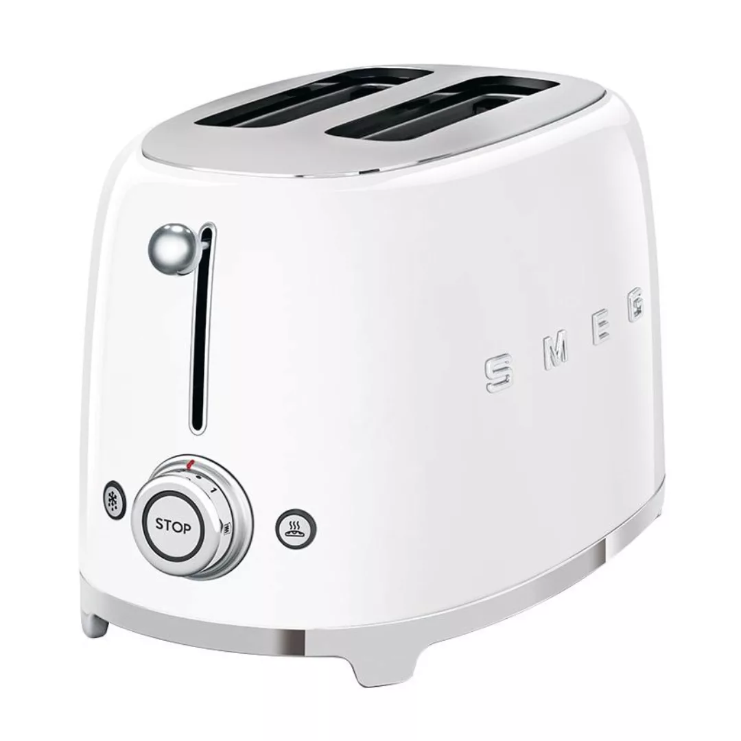 Kompakter Retro 2-Schlitz-Toaster Weiß günstig online kaufen