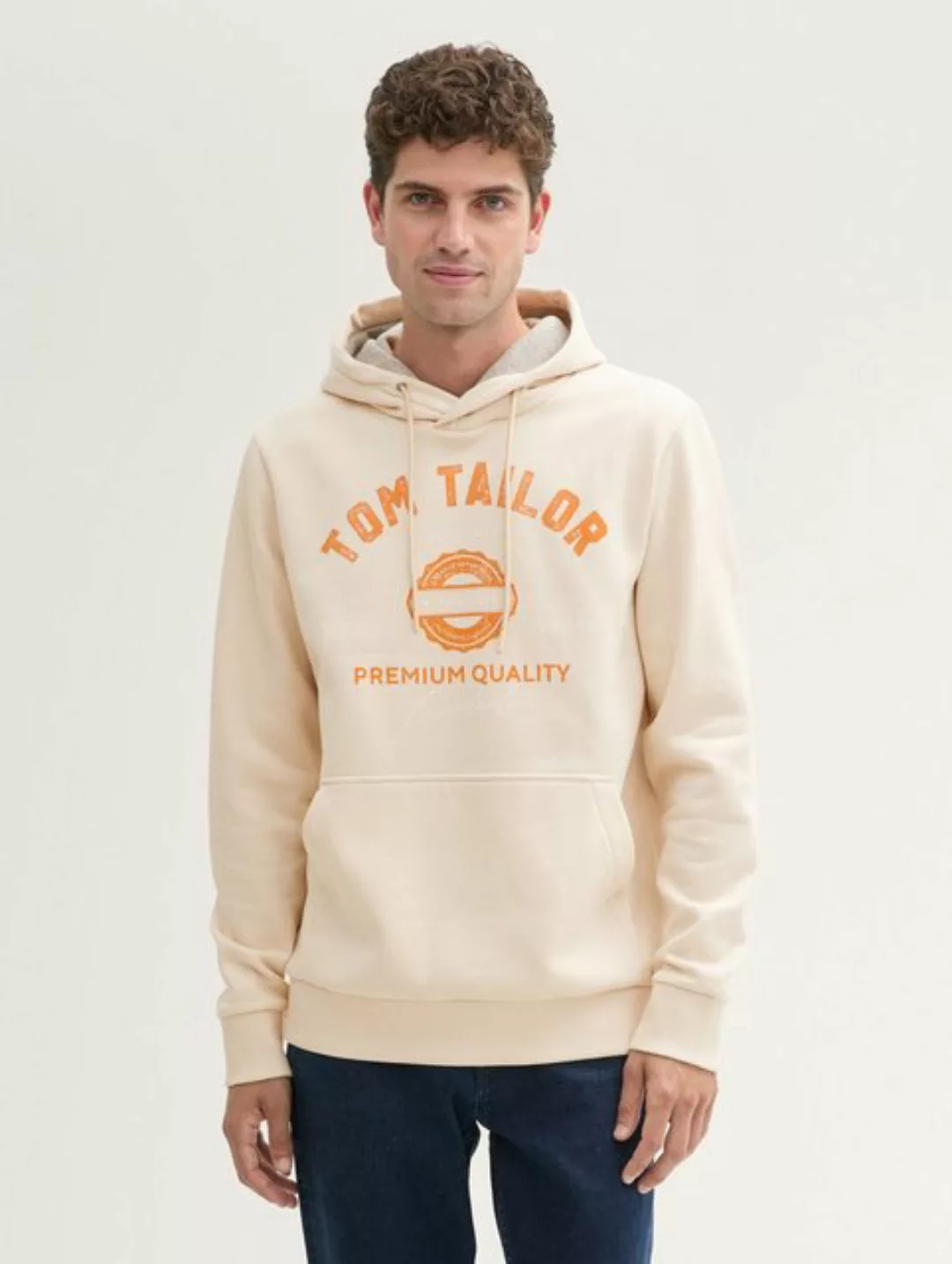 TOM TAILOR Sweatshirt Hoodie Sweatshirt mit Logo-Print günstig online kaufen