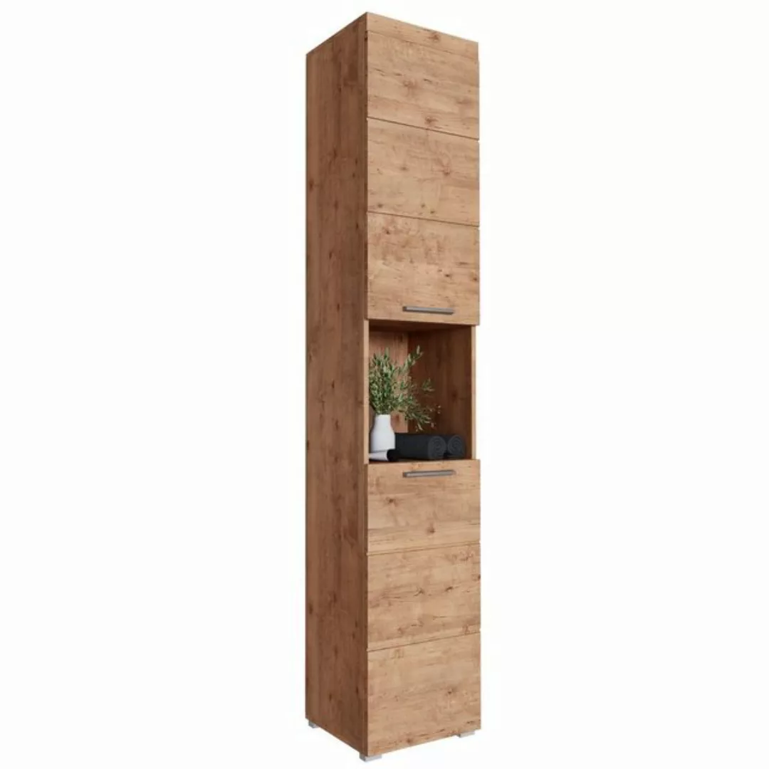 Newroom Hochschrank Trinity Wildeiche Wildeiche Badezimmerschrank Hochschra günstig online kaufen