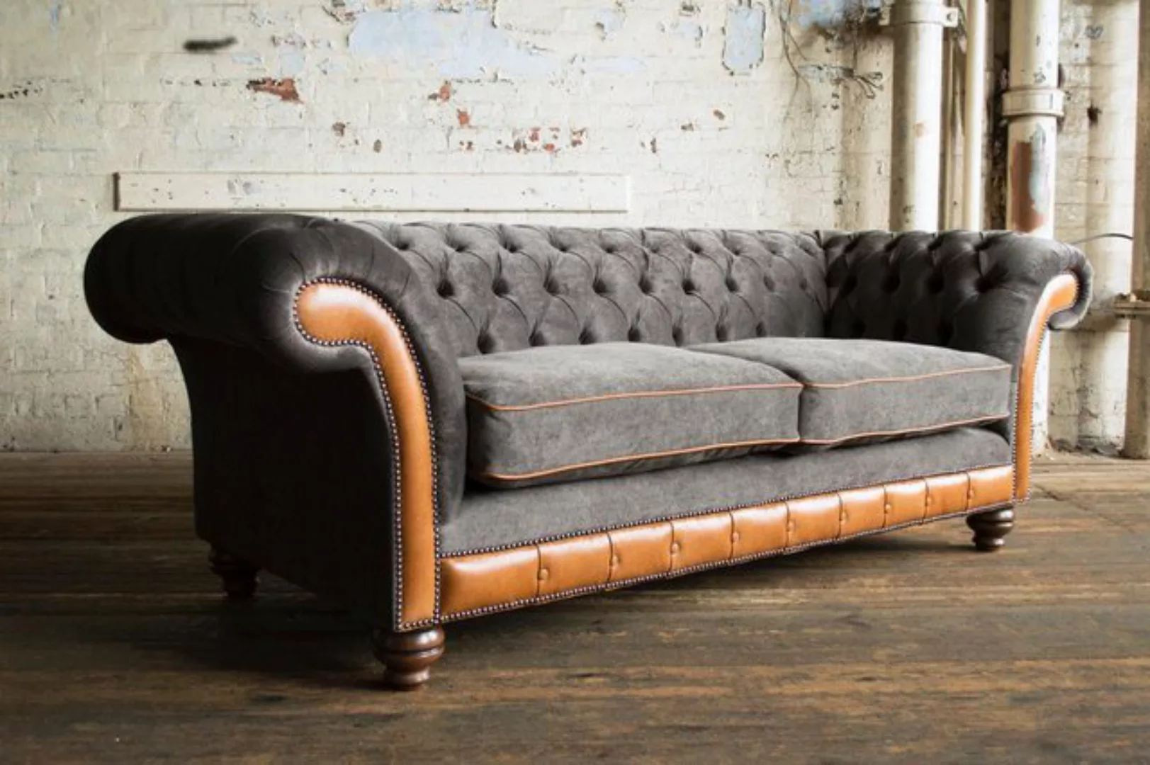 JVmoebel Chesterfield-Sofa Chesterfield Design Luxus Polster Sofa Couch Sit günstig online kaufen