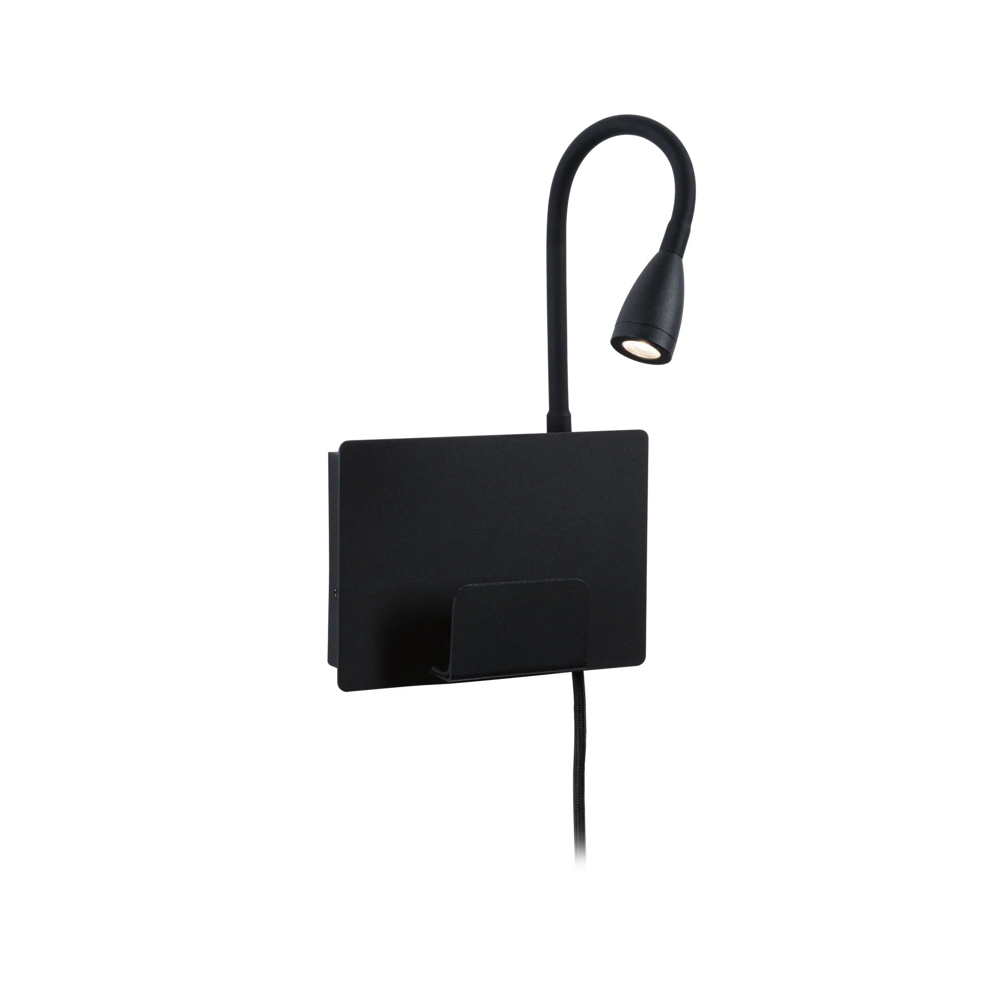 Paulmann Halina USB LED-Wandlampe, Flexarm schwarz günstig online kaufen