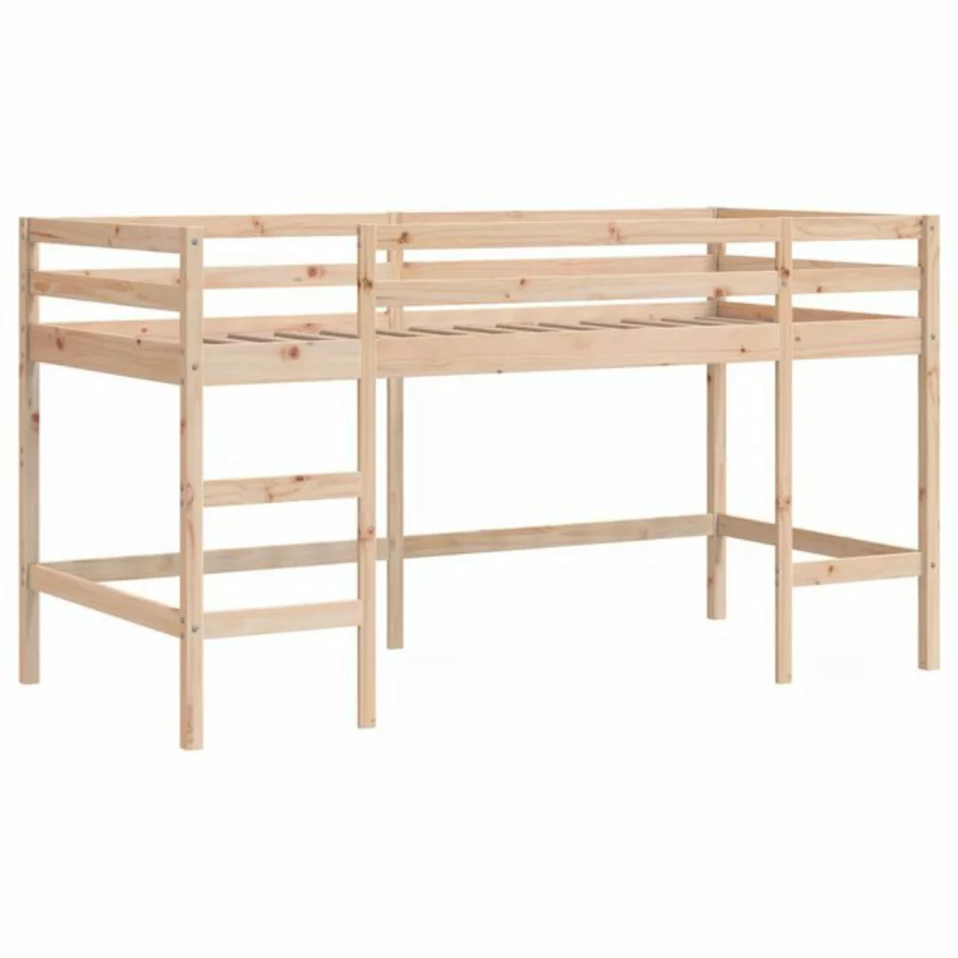 vidaXL Bett Kinderhochbett mit Leiter 90x200 cm Massivholz Kiefer günstig online kaufen