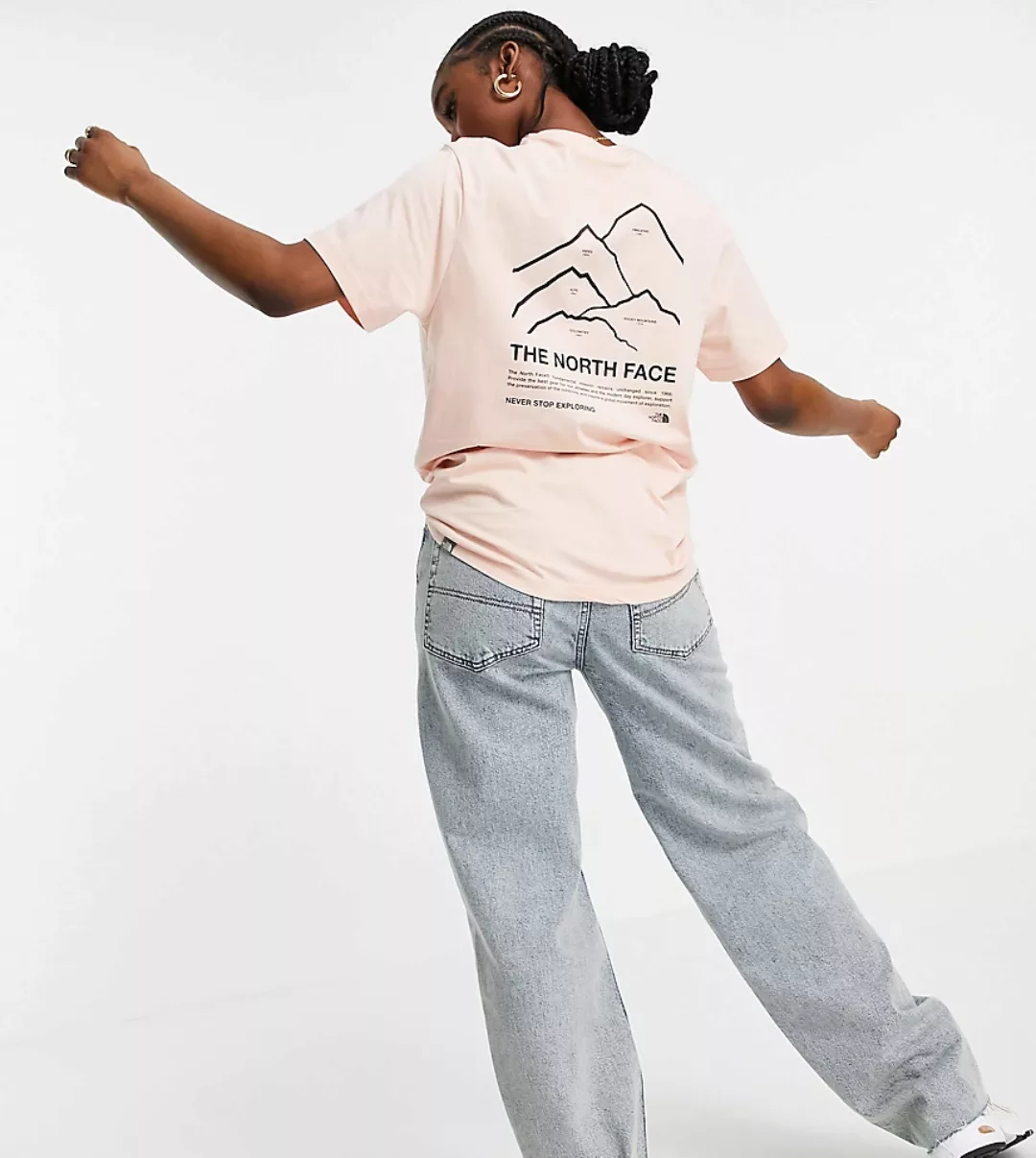 The North Face – Peaks – Rosa T-Shirt, exklusiv bei ASOS günstig online kaufen