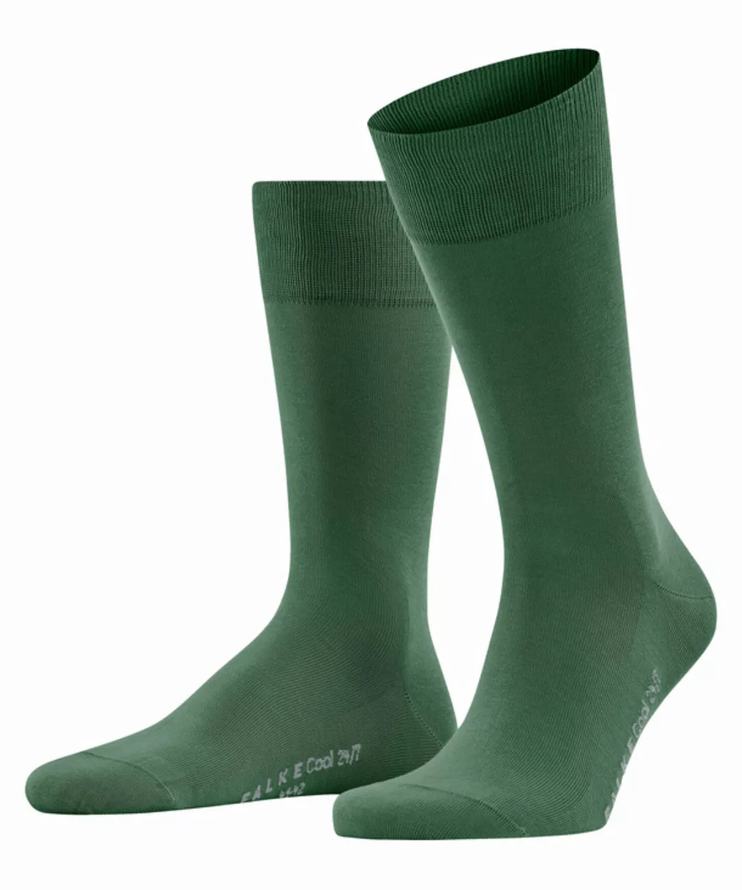 FALKE Cool 24/7 Herren Socken, 41-42, Grün, Uni, Baumwolle, 13230-729704 günstig online kaufen