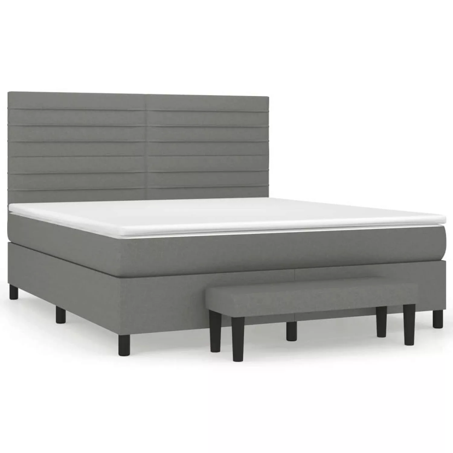 vidaXL Boxspringbett mit Matratze Dunkelgrau 180x200 cm Stoff1368725 günstig online kaufen