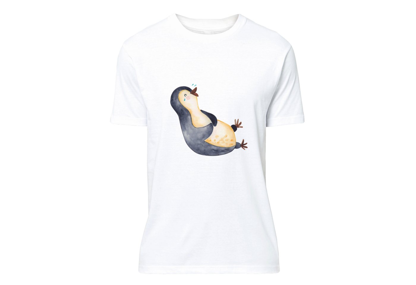 Mr. & Mrs. Panda T-Shirt Pinguin lachend - Weiß - Geschenk, Fröhlich, Fröhl günstig online kaufen