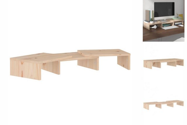 vidaXL TV-Schrank Monitorständer 60x24x10,5 cm Massivholz Kiefer Display Sc günstig online kaufen