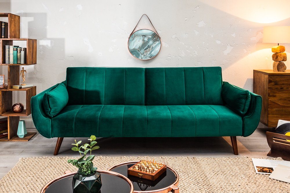 riess-ambiente Schlafsofa DIVANI 220cm smaragdgrün / braun, Einzelartikel 1 günstig online kaufen