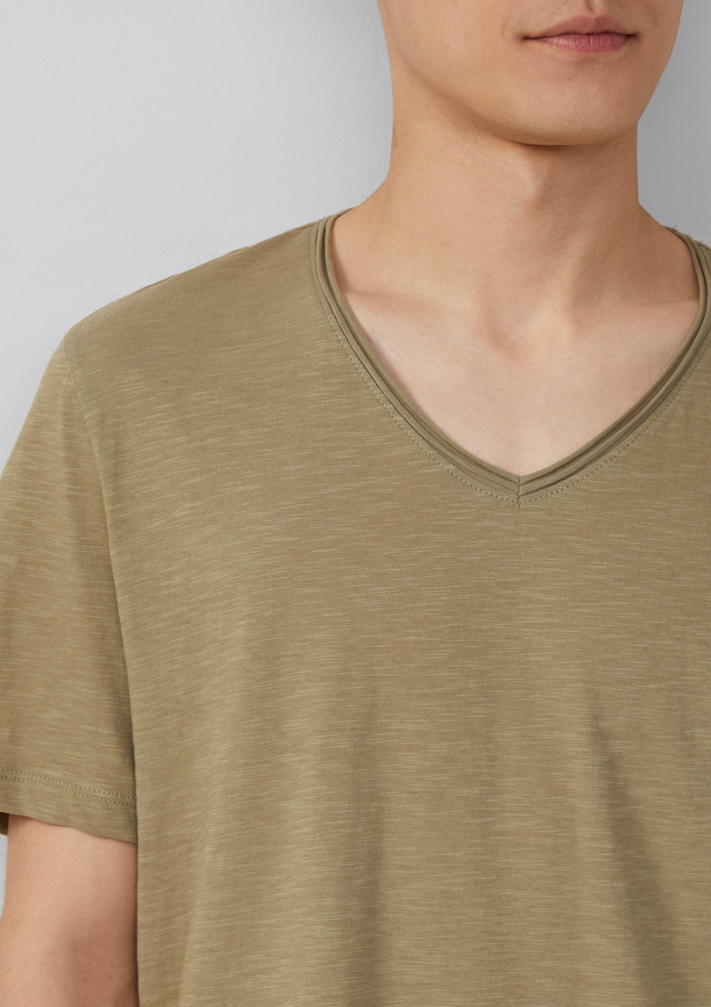 s.Oliver Kurzarmshirt Luftiges T-Shirt mit V-Ausschnitt günstig online kaufen